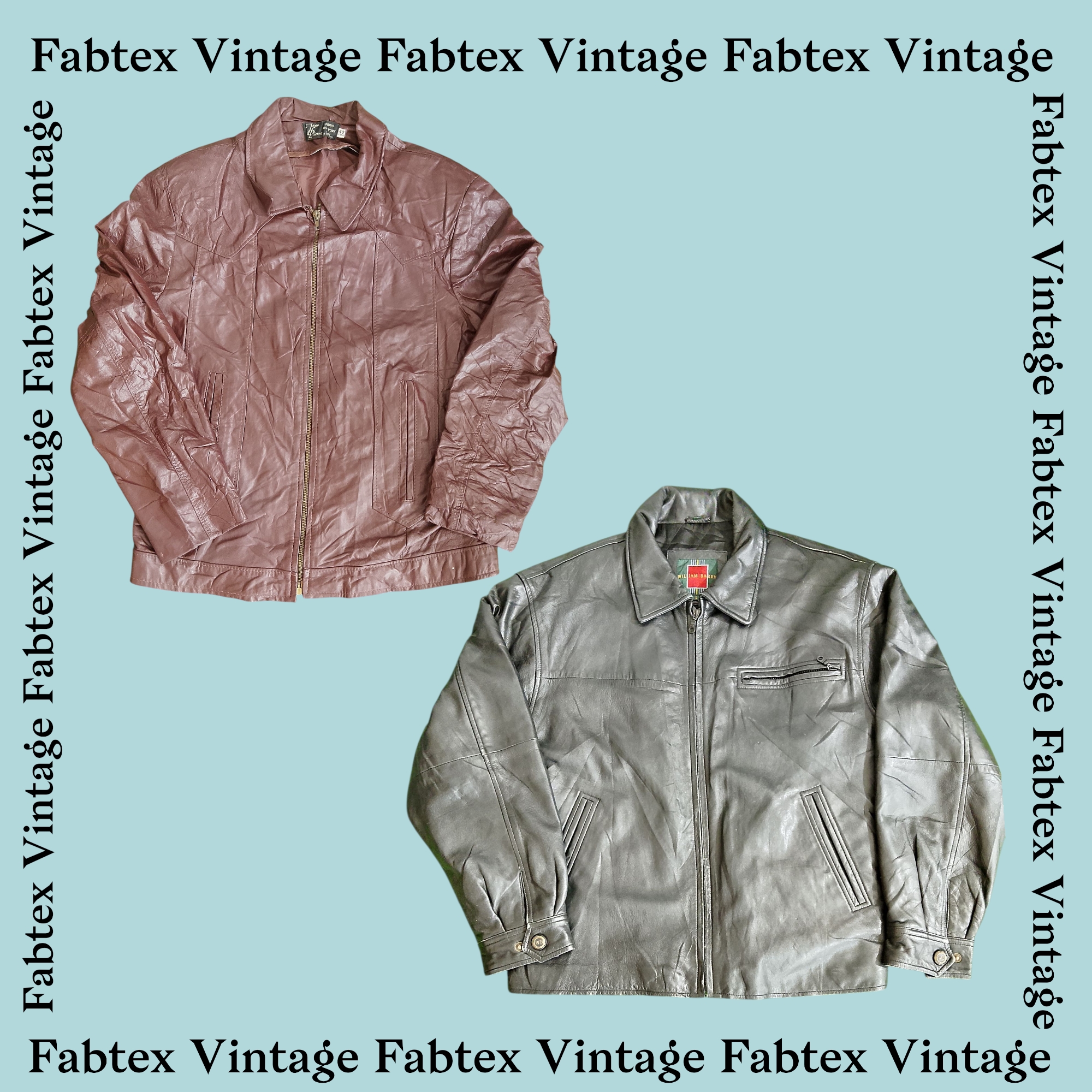 (FV-237) Ensemble de vestes en cuir vintage - Bomber, Harrington et mix utilitaire