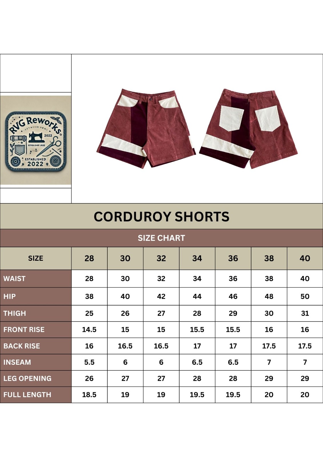Upcycled Corduroy Shorts
