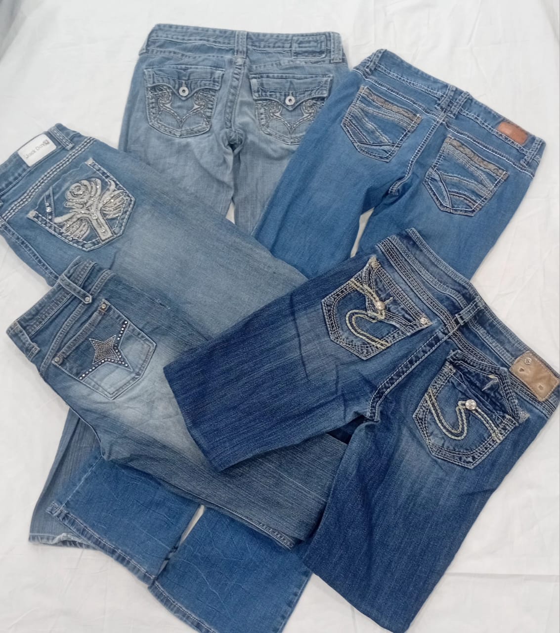 IQ0974 Y2K Retro Glam Flare Jeans