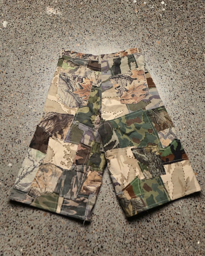 Upcycled Camo Shorts