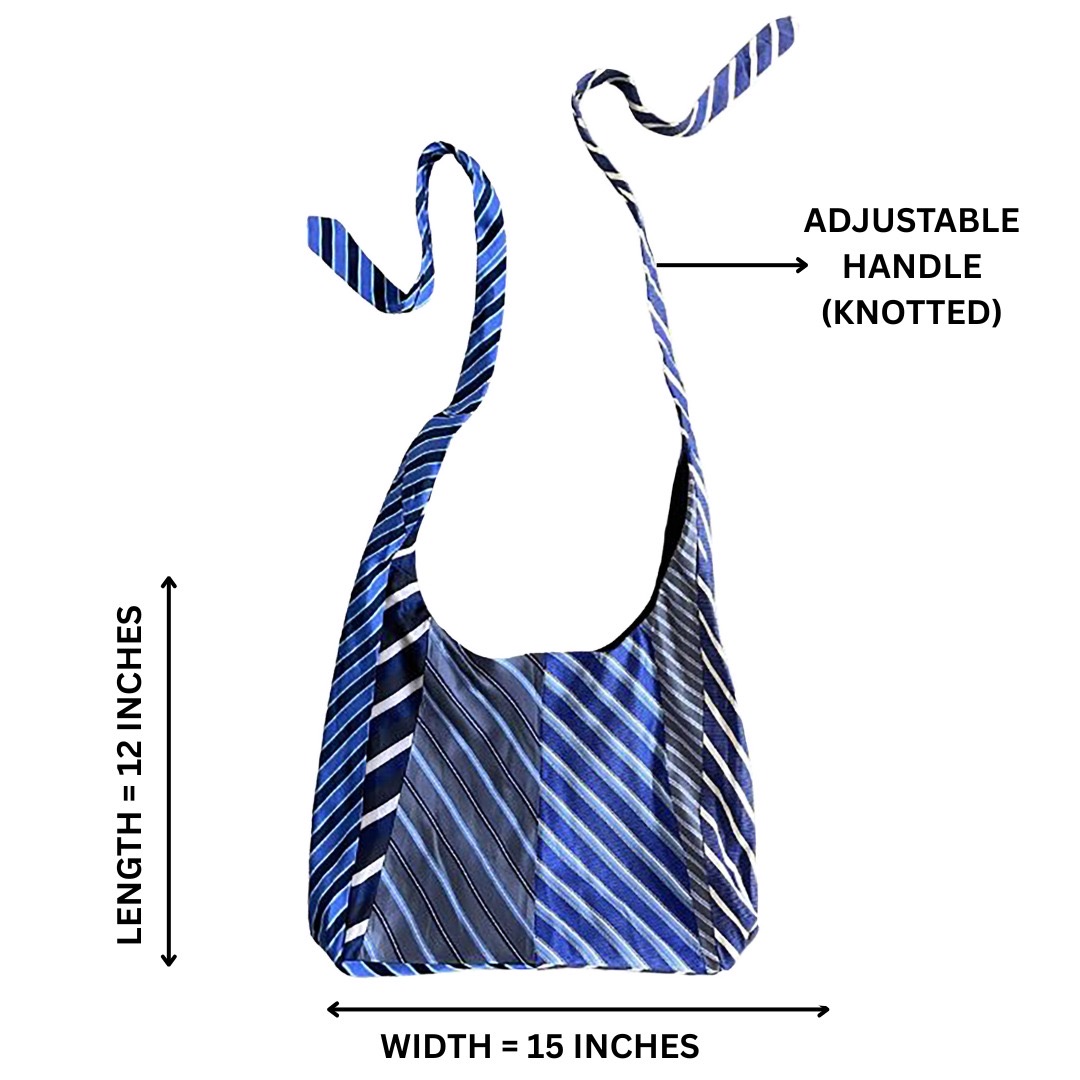 Upcycled Krawattenknoten Tasche