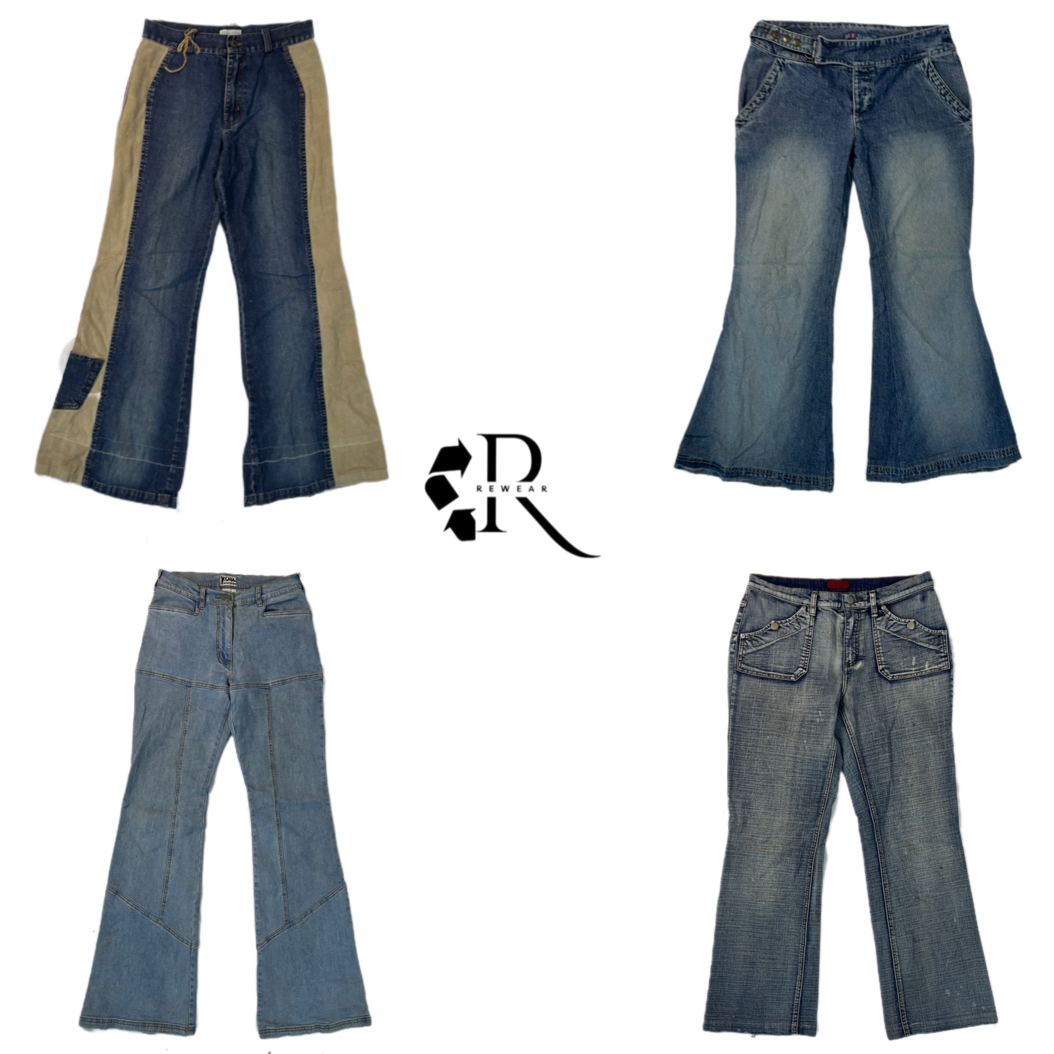 Y2K IT Girl Denim Flared Jeans (RW-1084)