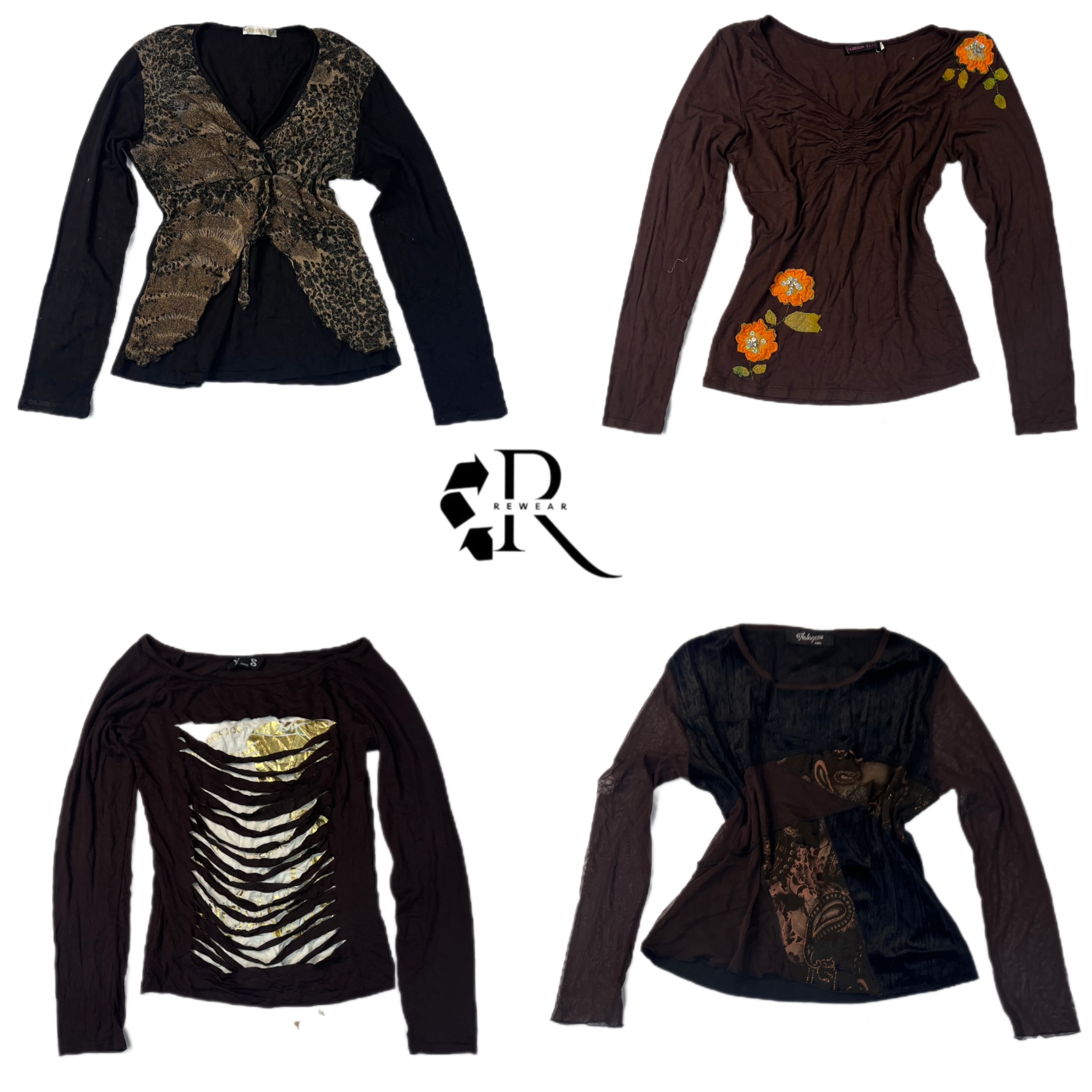 Y2K Unique Gothic Full Sleeve Tops(Rw-1083)