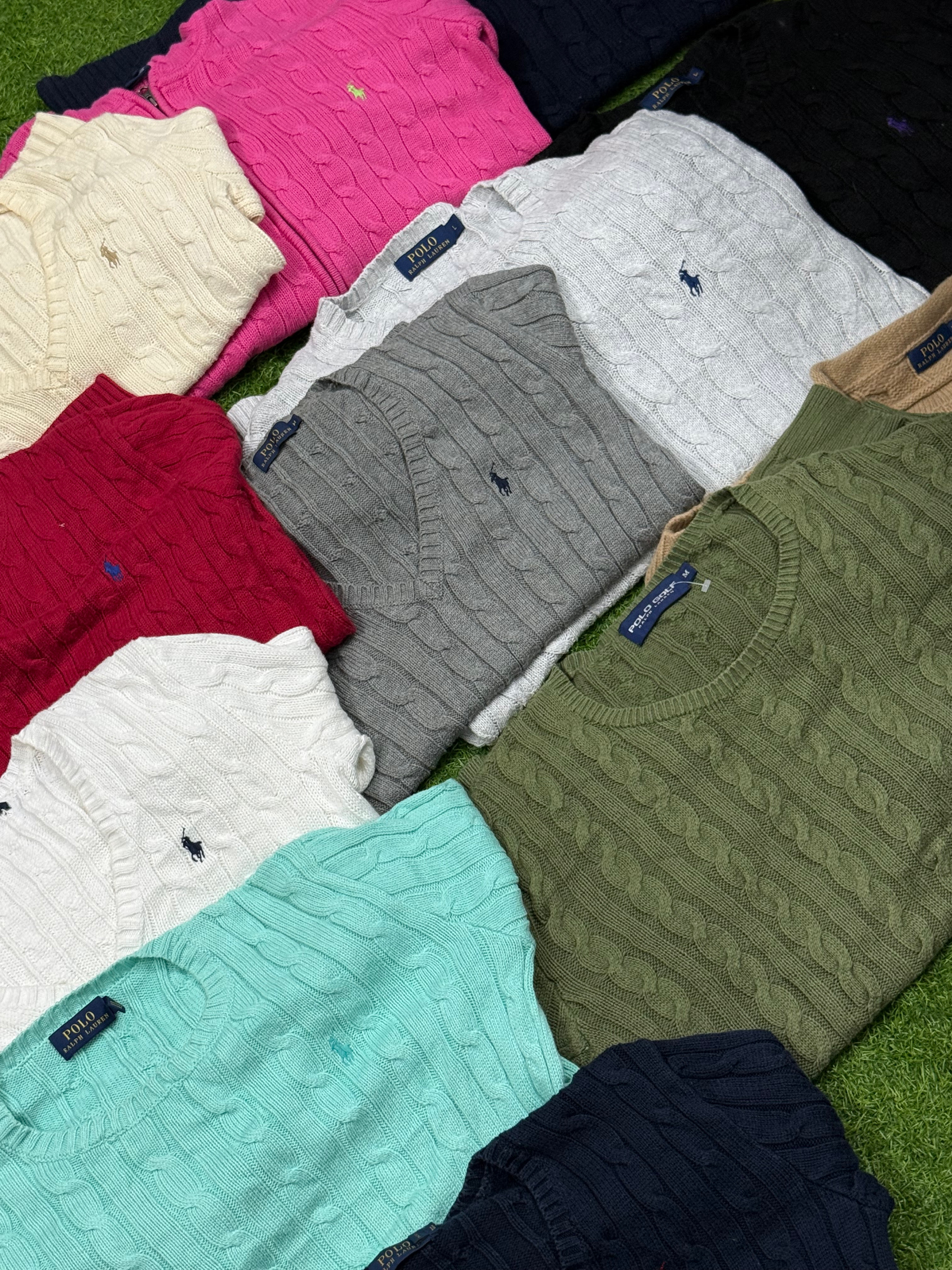 Pull en laine torsadée Ralph Lauren #01