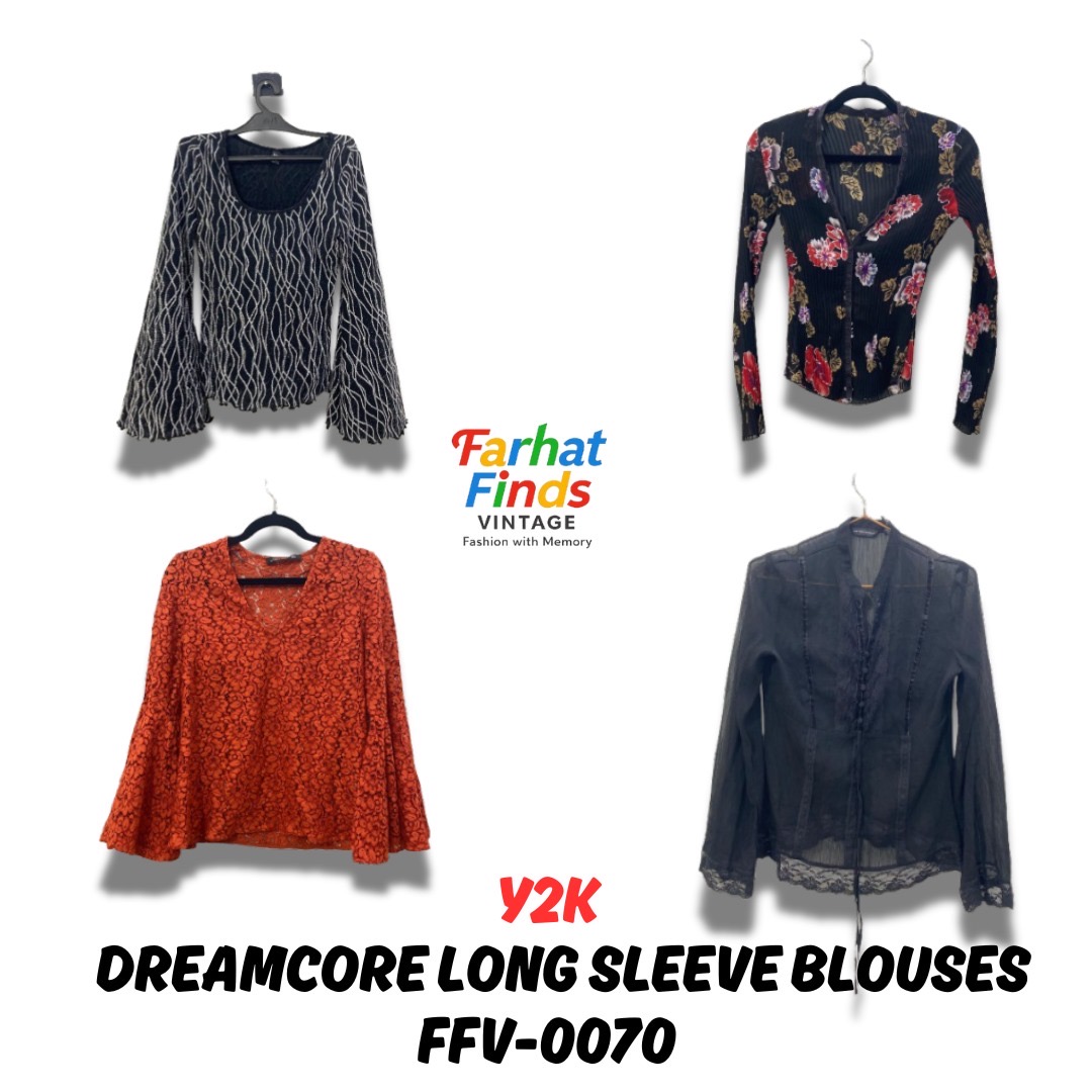 FFV-0070 Y2K DREAMCORE LONG SLEEVE BLOUSES