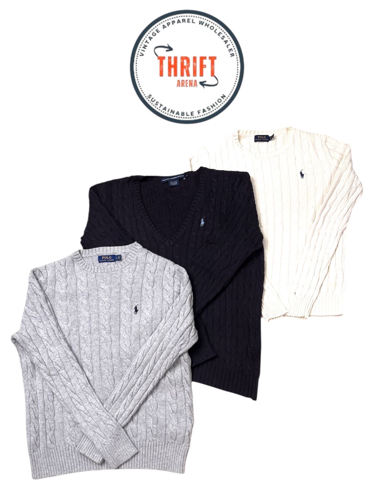 T1930 Ralph Lauren Auswahl an Kabelstrickpullovern