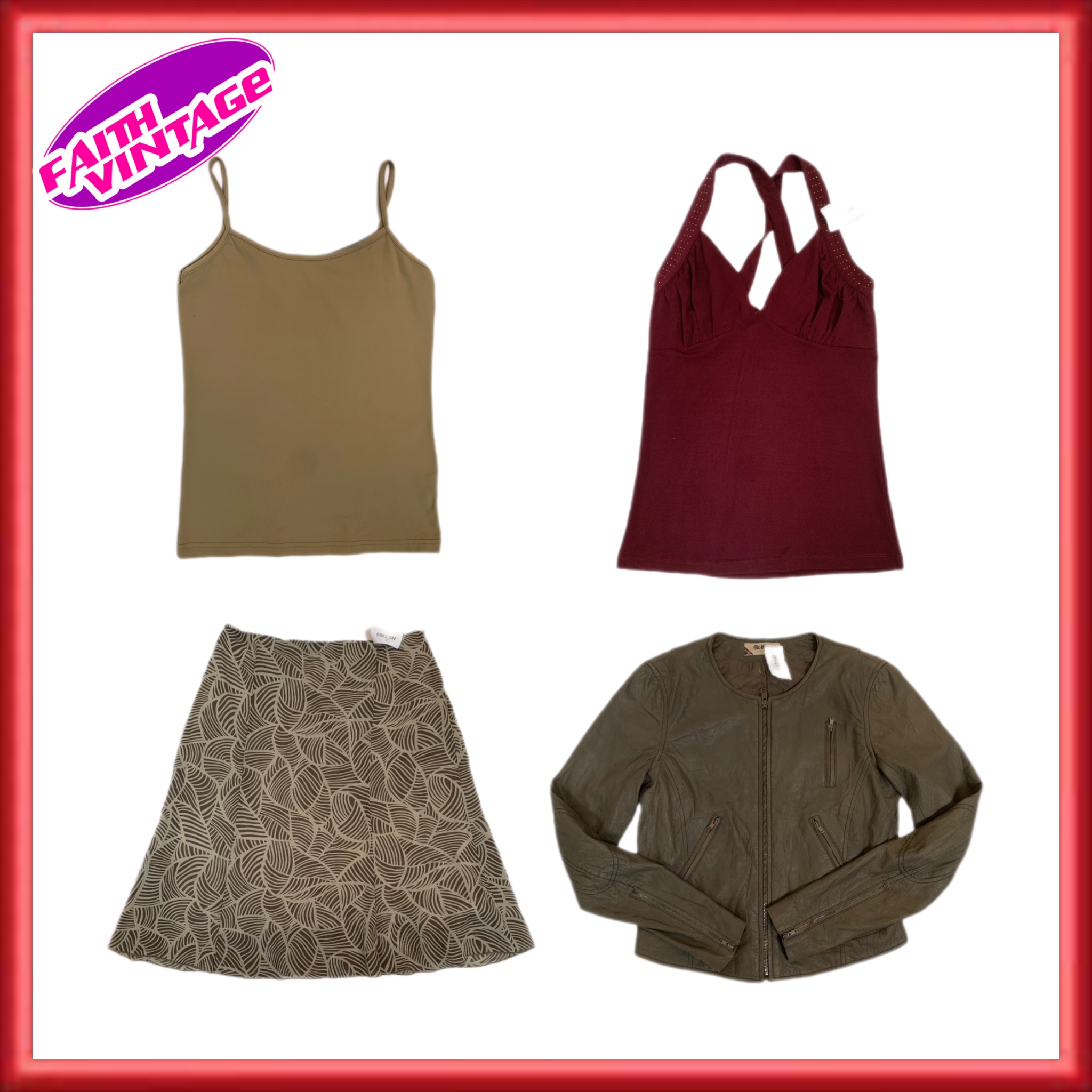 Y2K Tank, Rock und Kunstlederjacke Mix (FV-005)