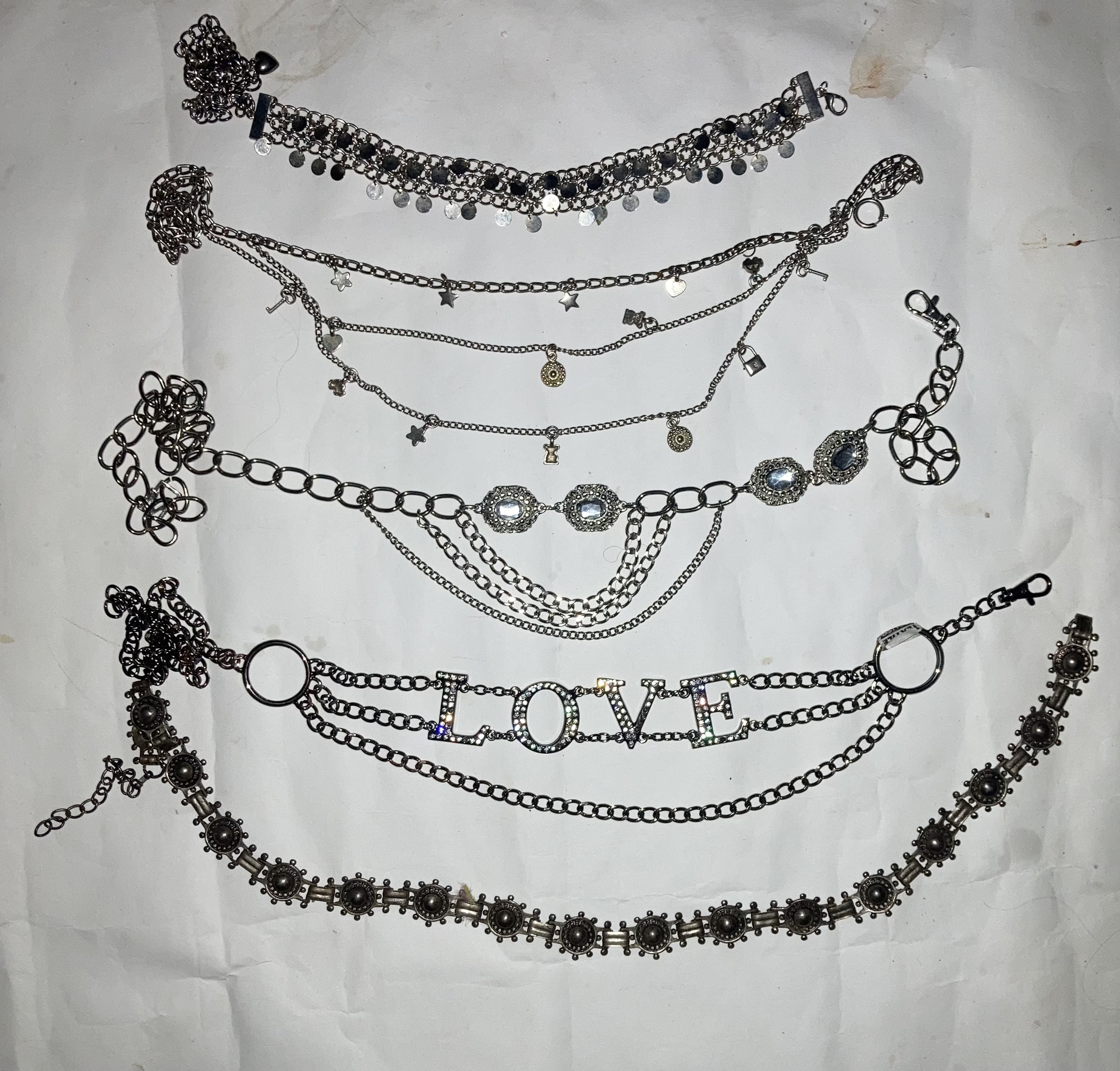 Y2k retro Chain belts (M-bt6)