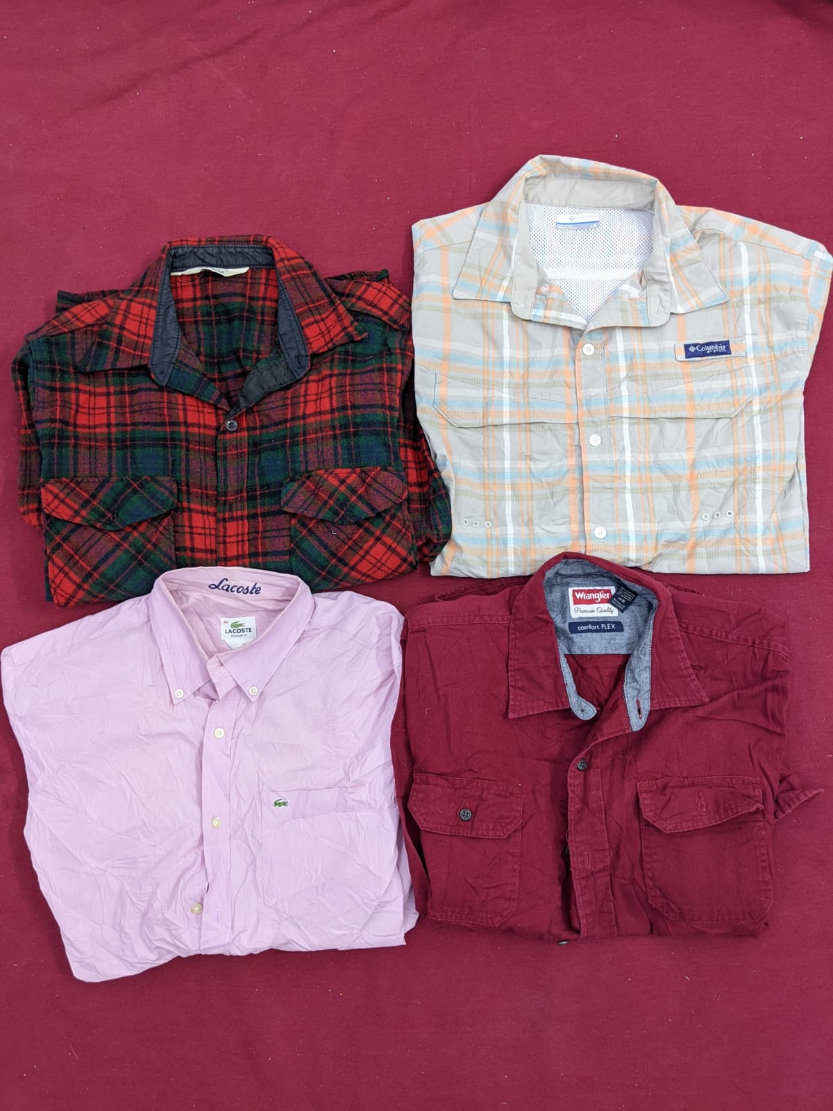 Chemises de marques mixtes – Levi’s, Wrangler, Lacoste et plus