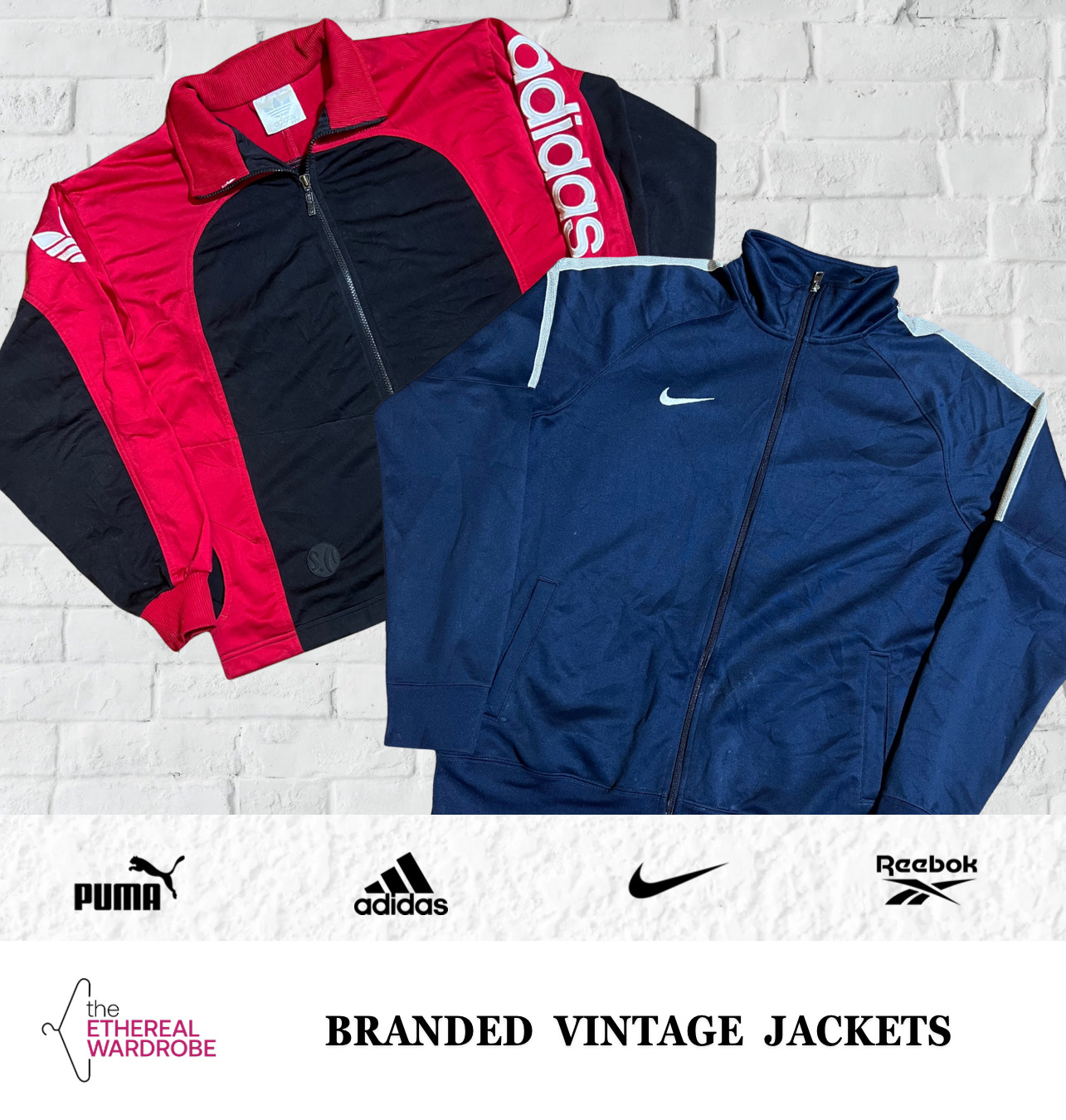 Vestes de marque - Adidas, Nike, Puma et Reebok
