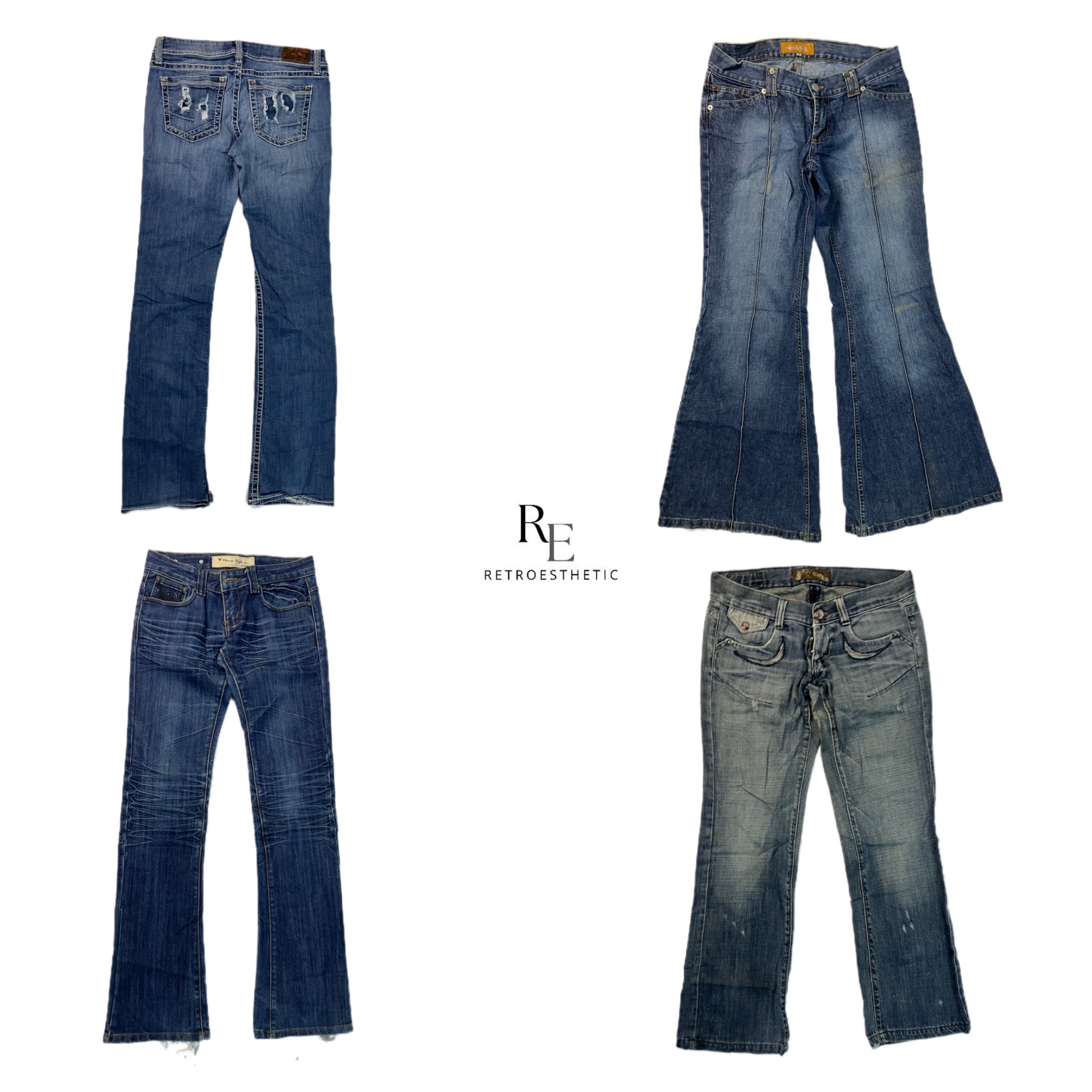 Y2K IT Girl Unique Denim Jeans (RE-2316)