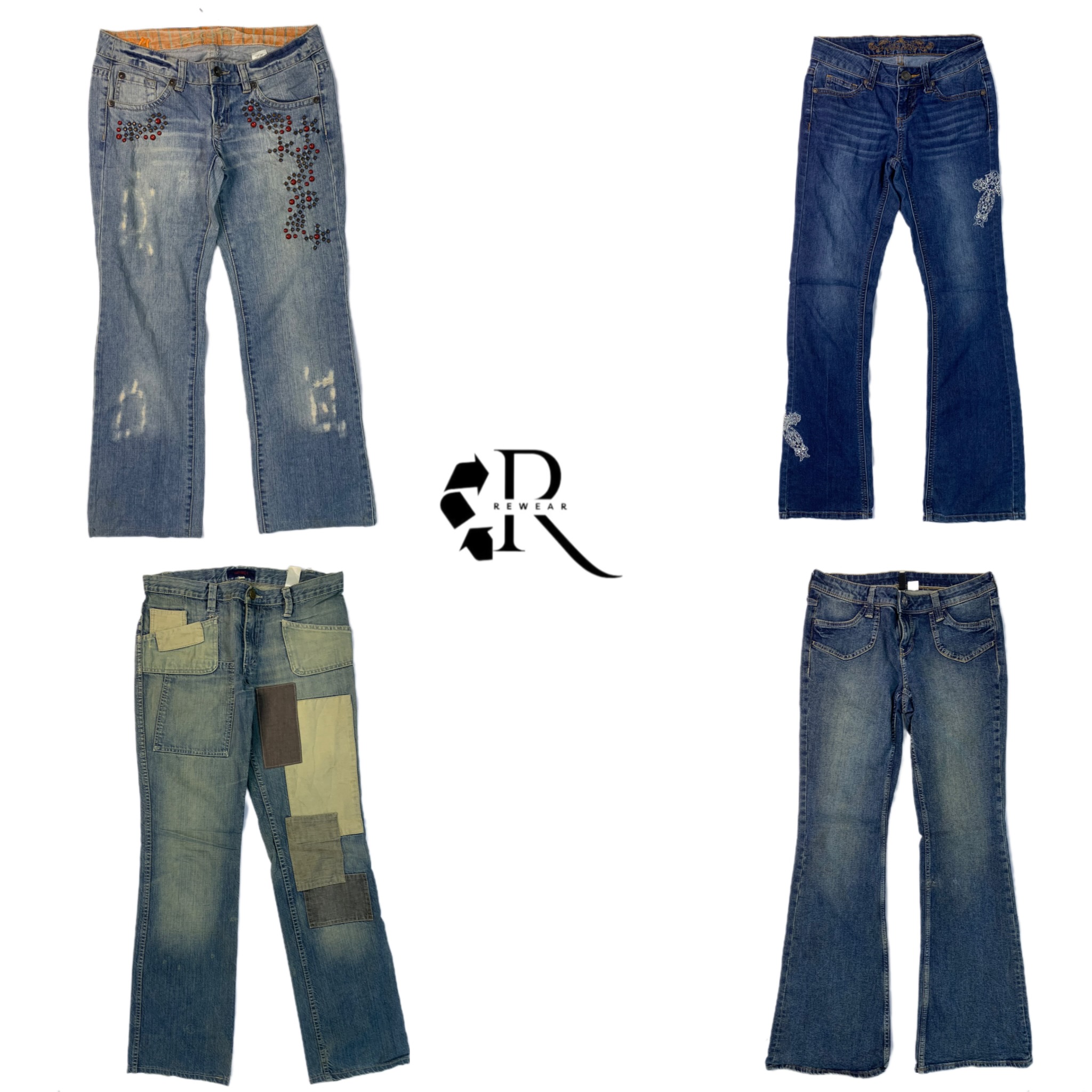 Y2K Britney Era Unique Denim Jeans (RE-2325)