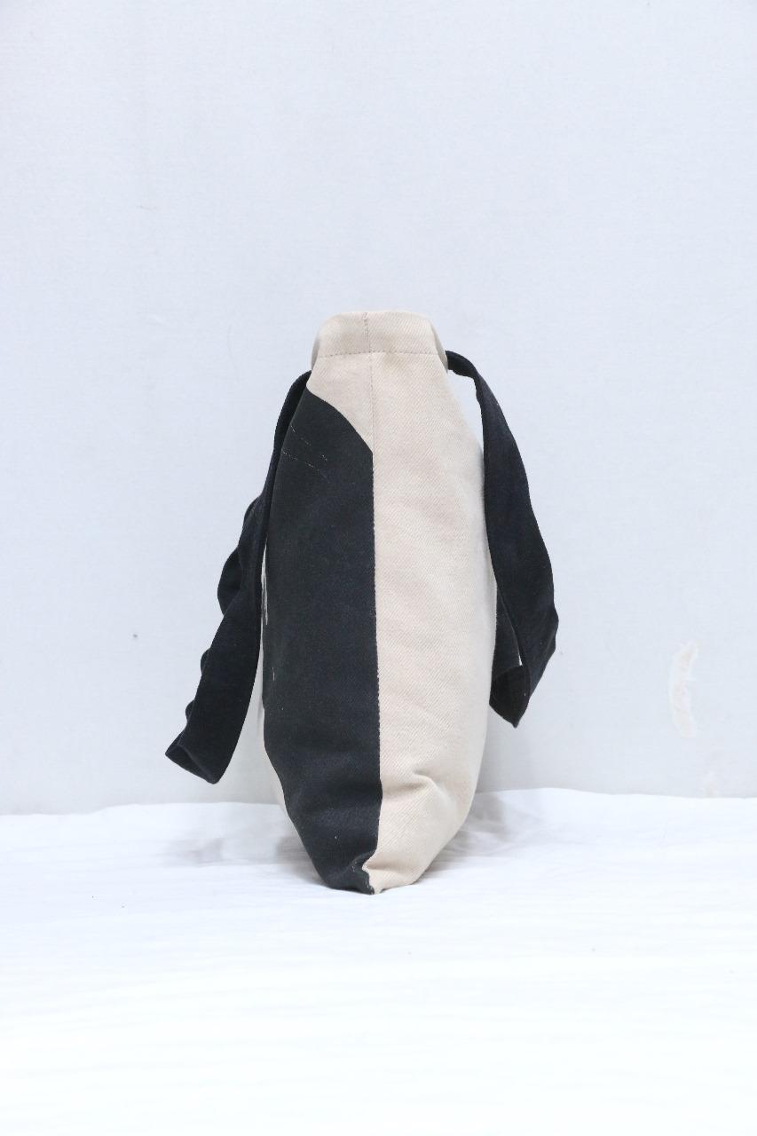 CR685 Upcycled The “Cat Quote” Canvas Tote Bag