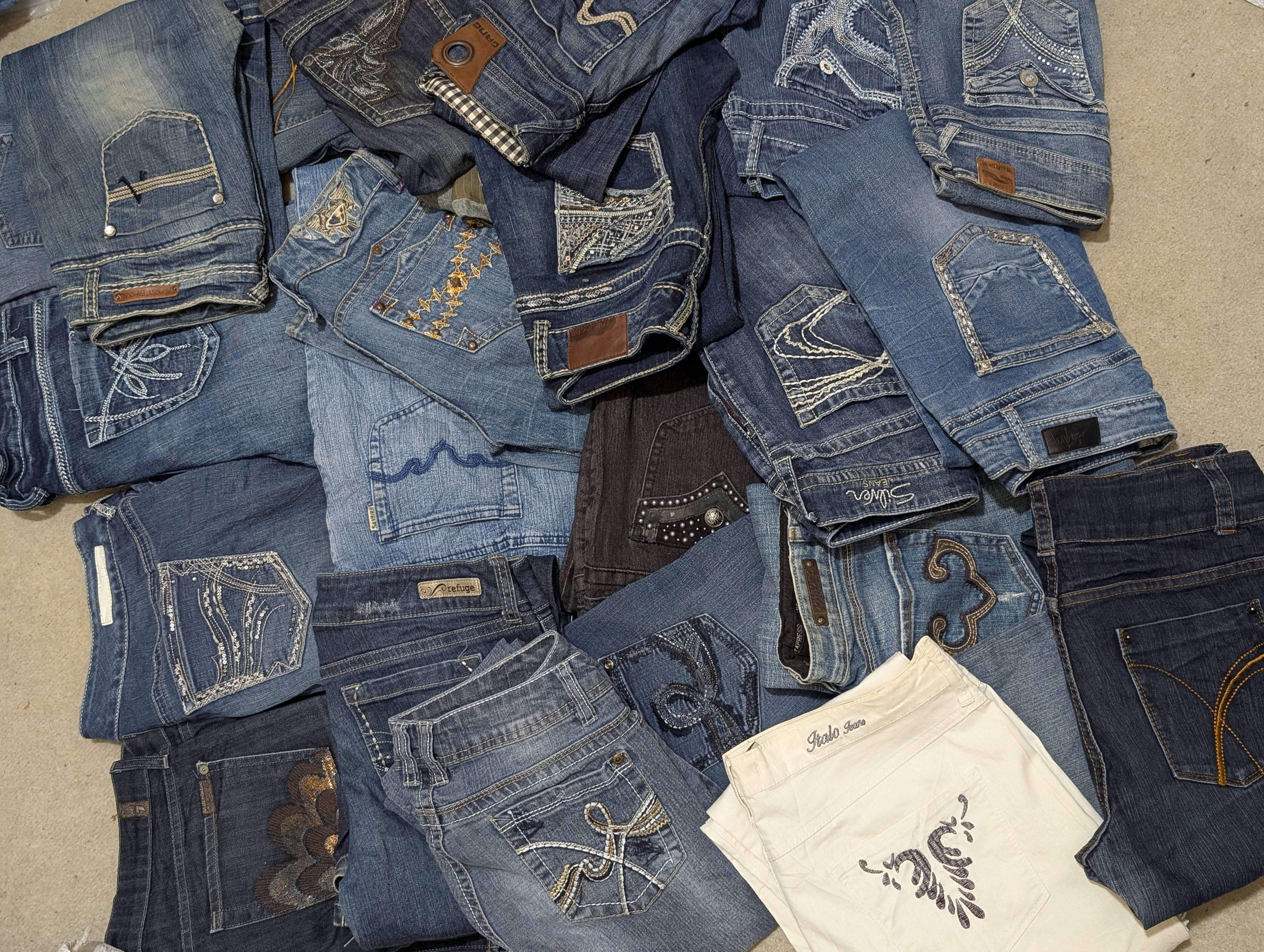 Jeans embellis Y2K pour femmes