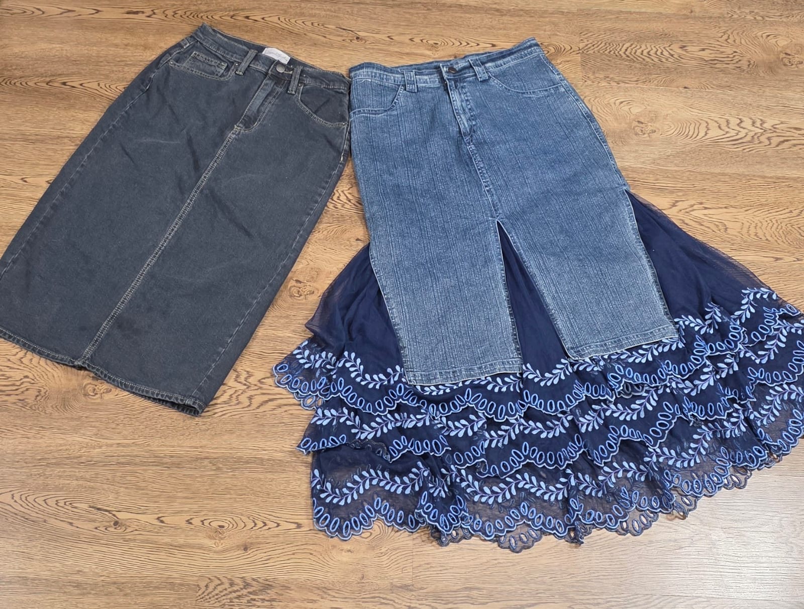 Y2k lange Denim-Röcke (166985)