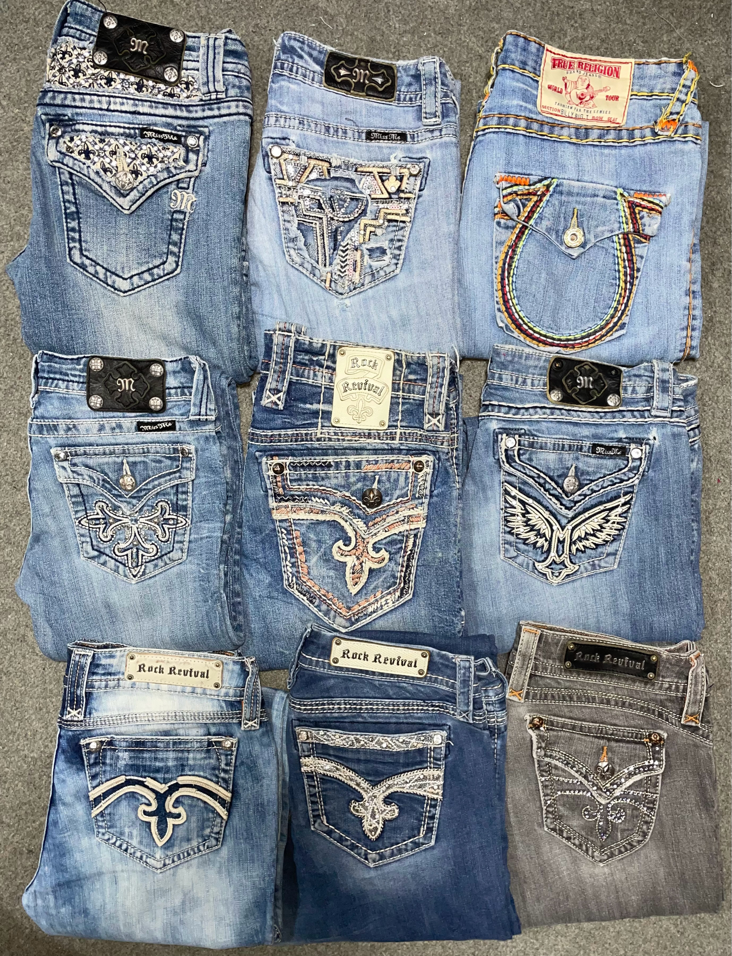 Miss Me True Religion Rock Revival jeans