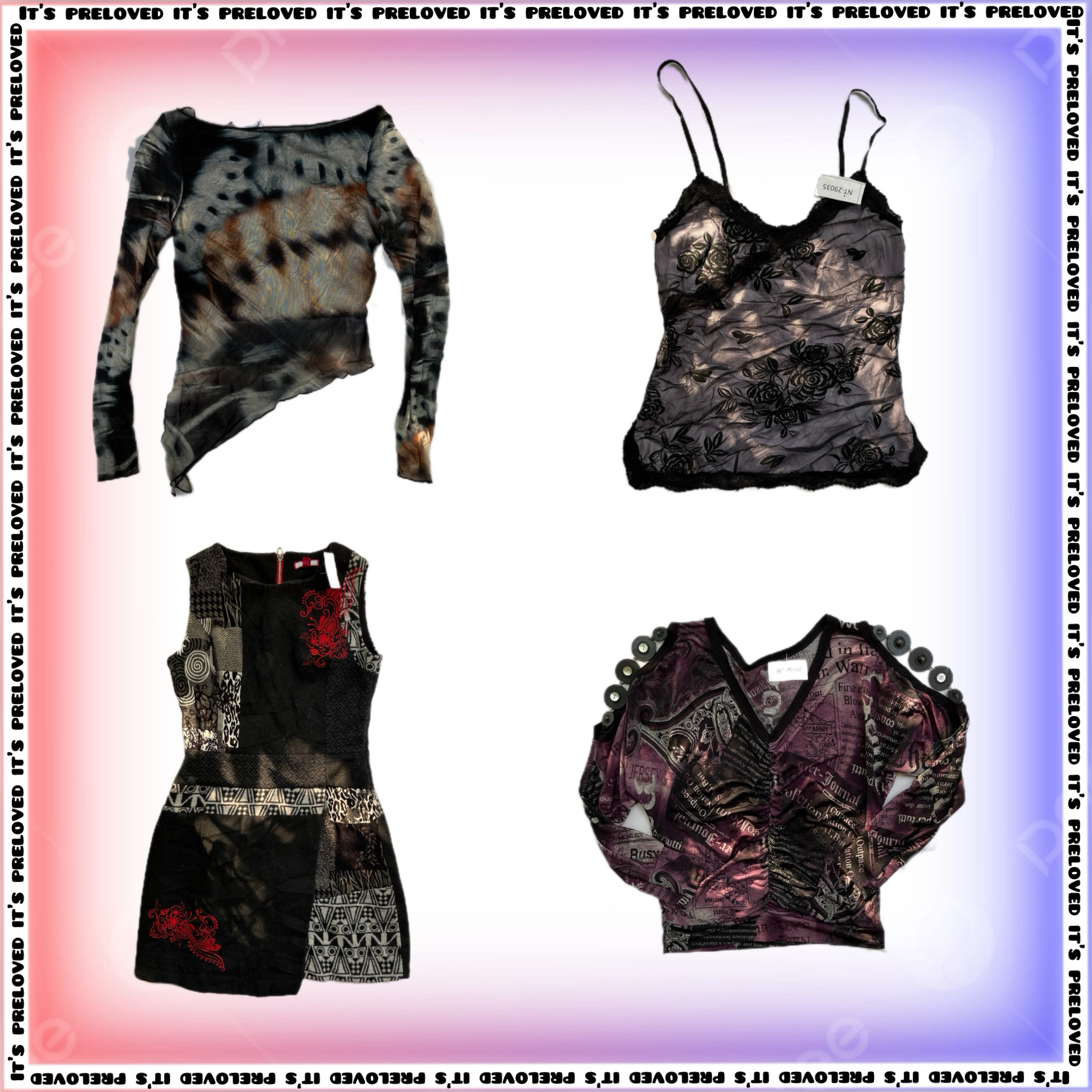 Energía de chica alternativa - tops, faldas y vestidos (SS-1519)