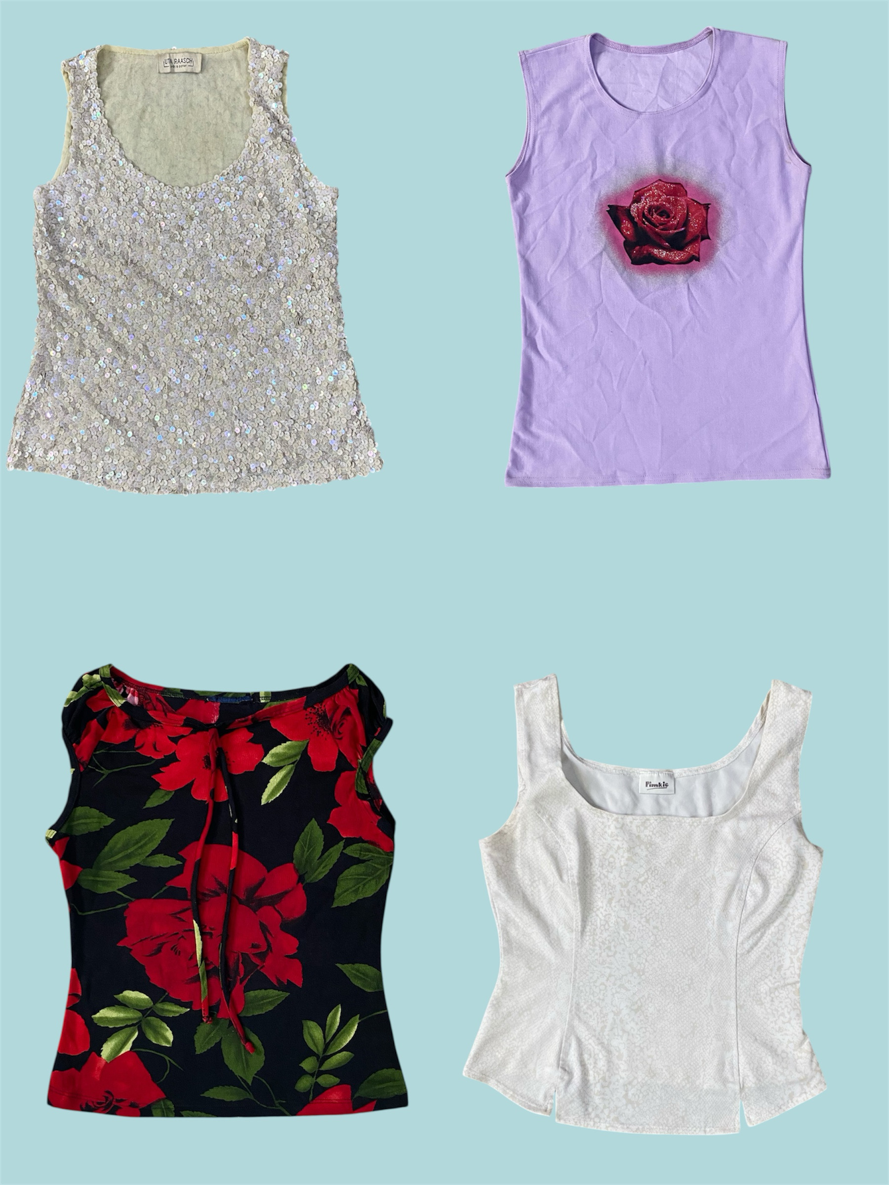 Y2K Mix and Match top de alças (TS1252)