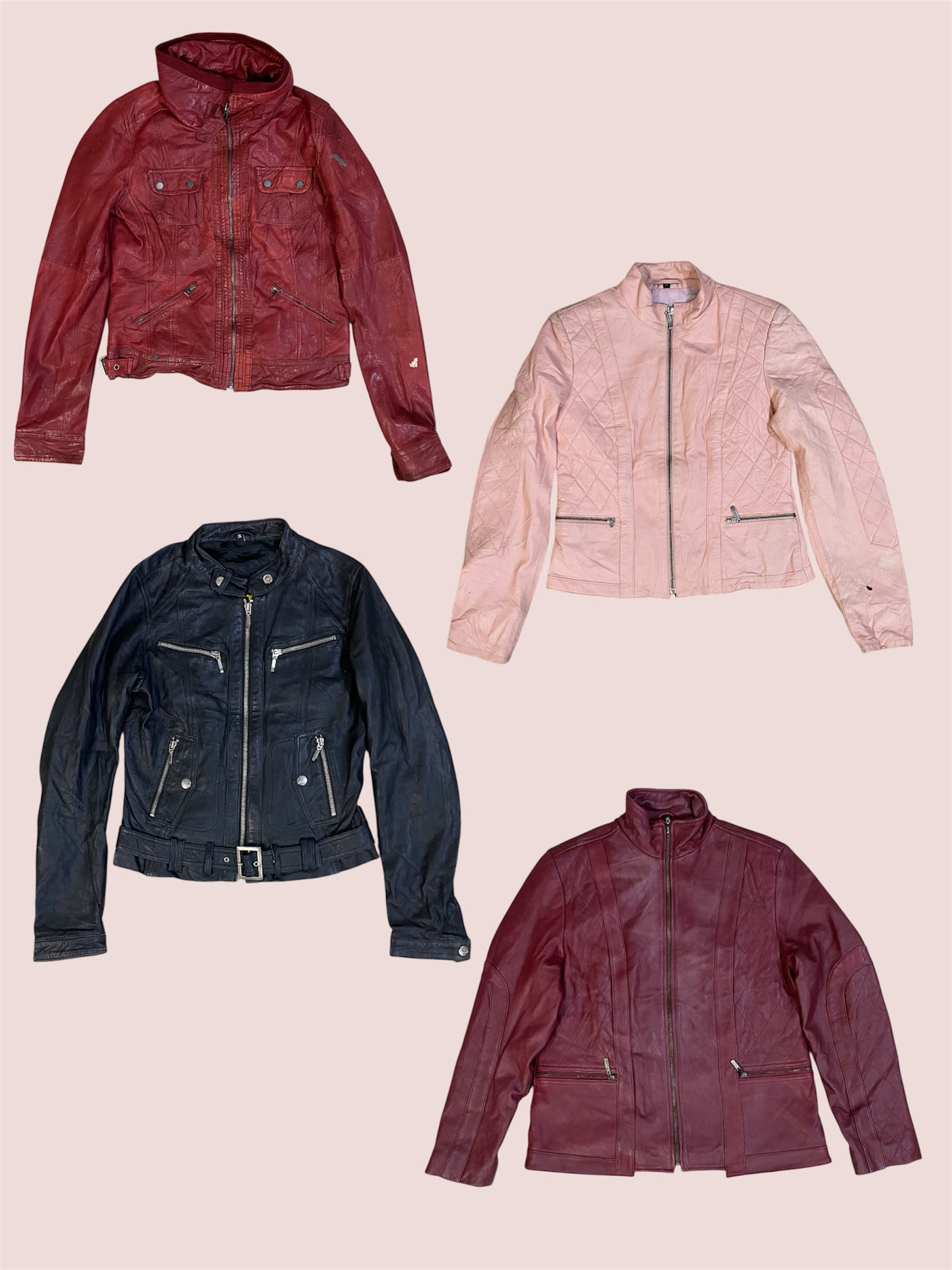 Jaqueta de couro Y2K (TS:1258)