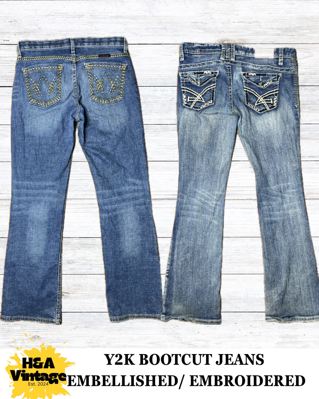 Y2K EMBROIDERED OR EMBELLISHED BOOTCUT