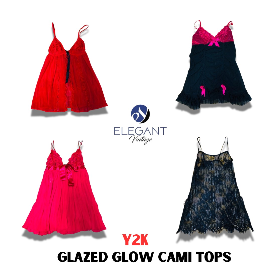Y2K Glazed Glow Cami Tops - EV1123