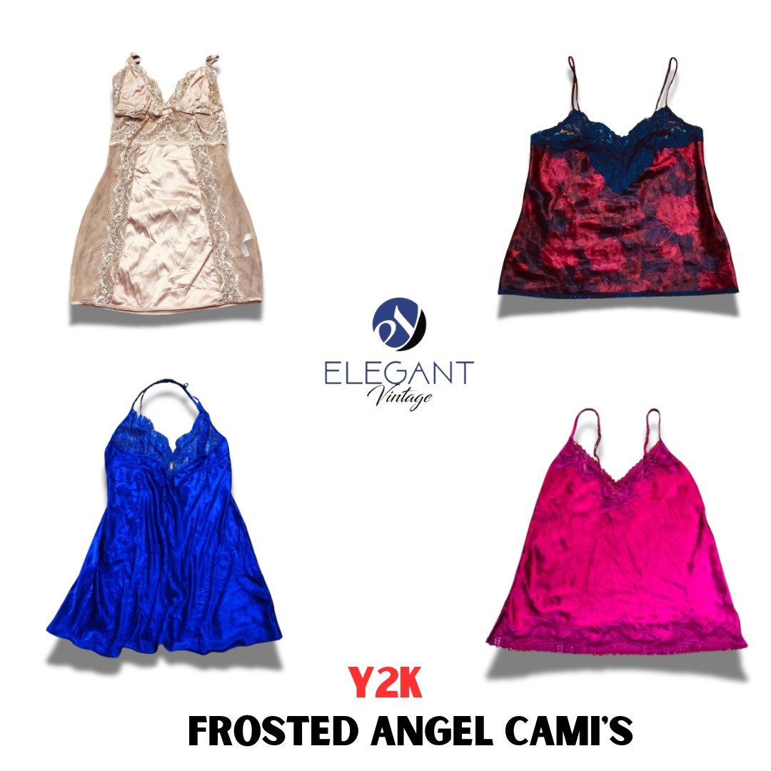 Y2K Frosted Angel Cami Tops - EV1121
