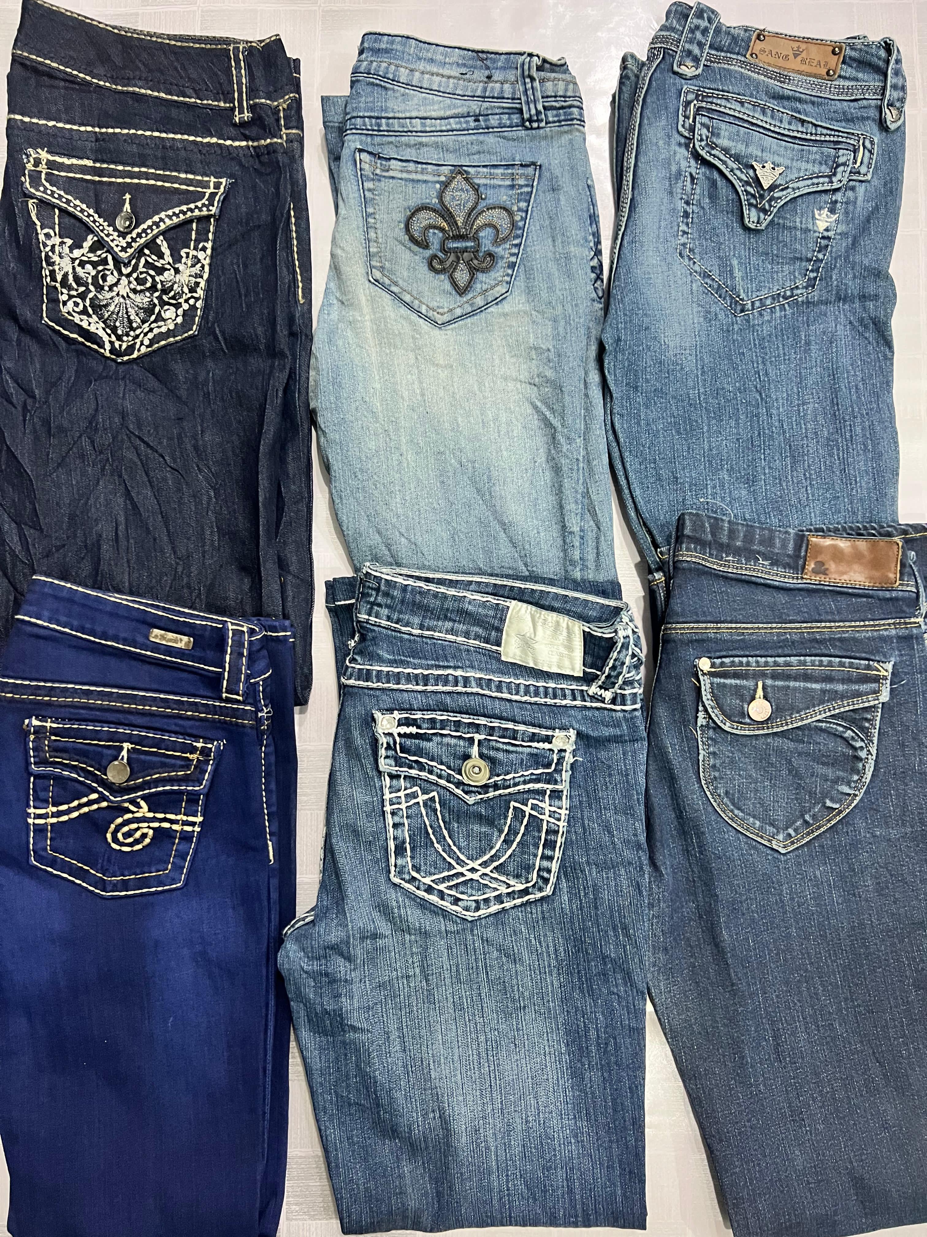 Pantalon flare brodé Y2k pour femme R174