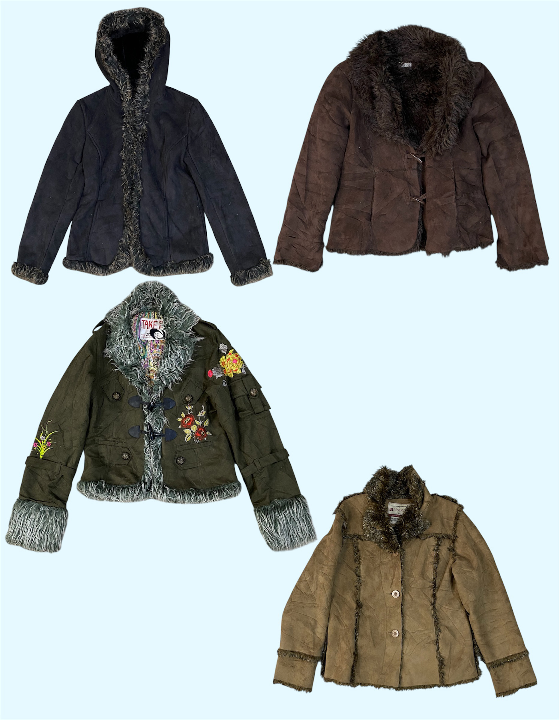 Bohemian Shearling-besetzte Mäntel(TS:1262)