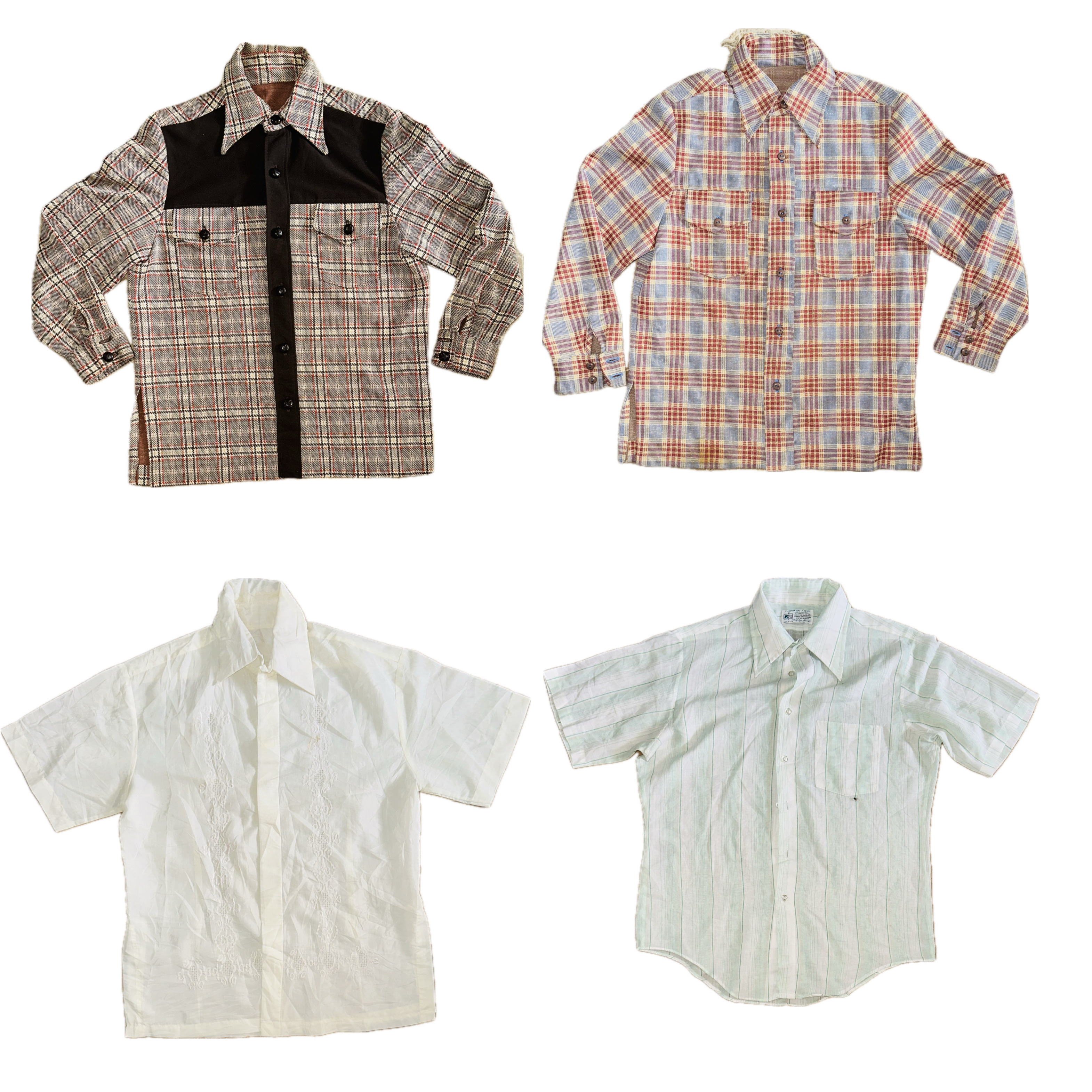 ヴィンテージ 70年代のカラーシャツ