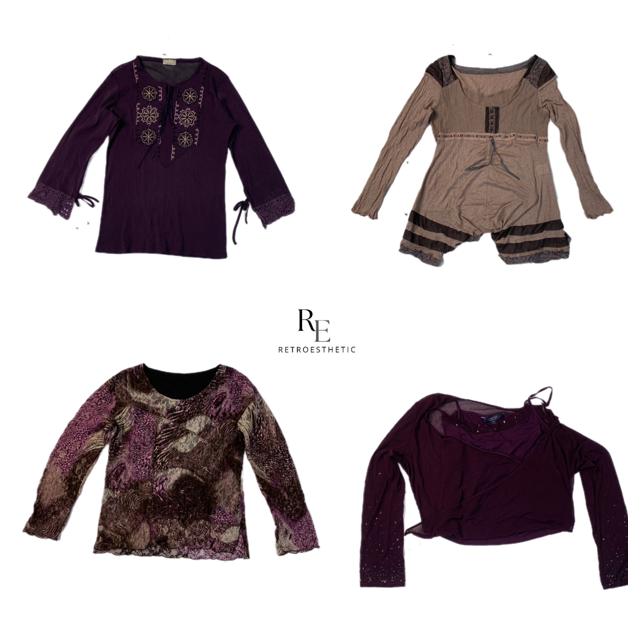 Y2k Grunge Long sleeve Tops (RE-2361)