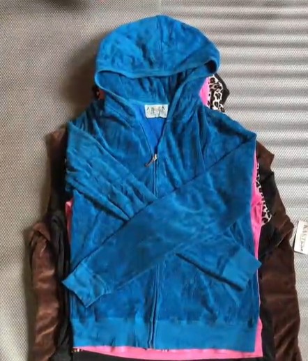 Juicy Couture Track Zip Hoodie – Soft Velour, Retro Aesthetic