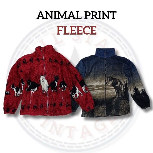 Fleece con stampa animale