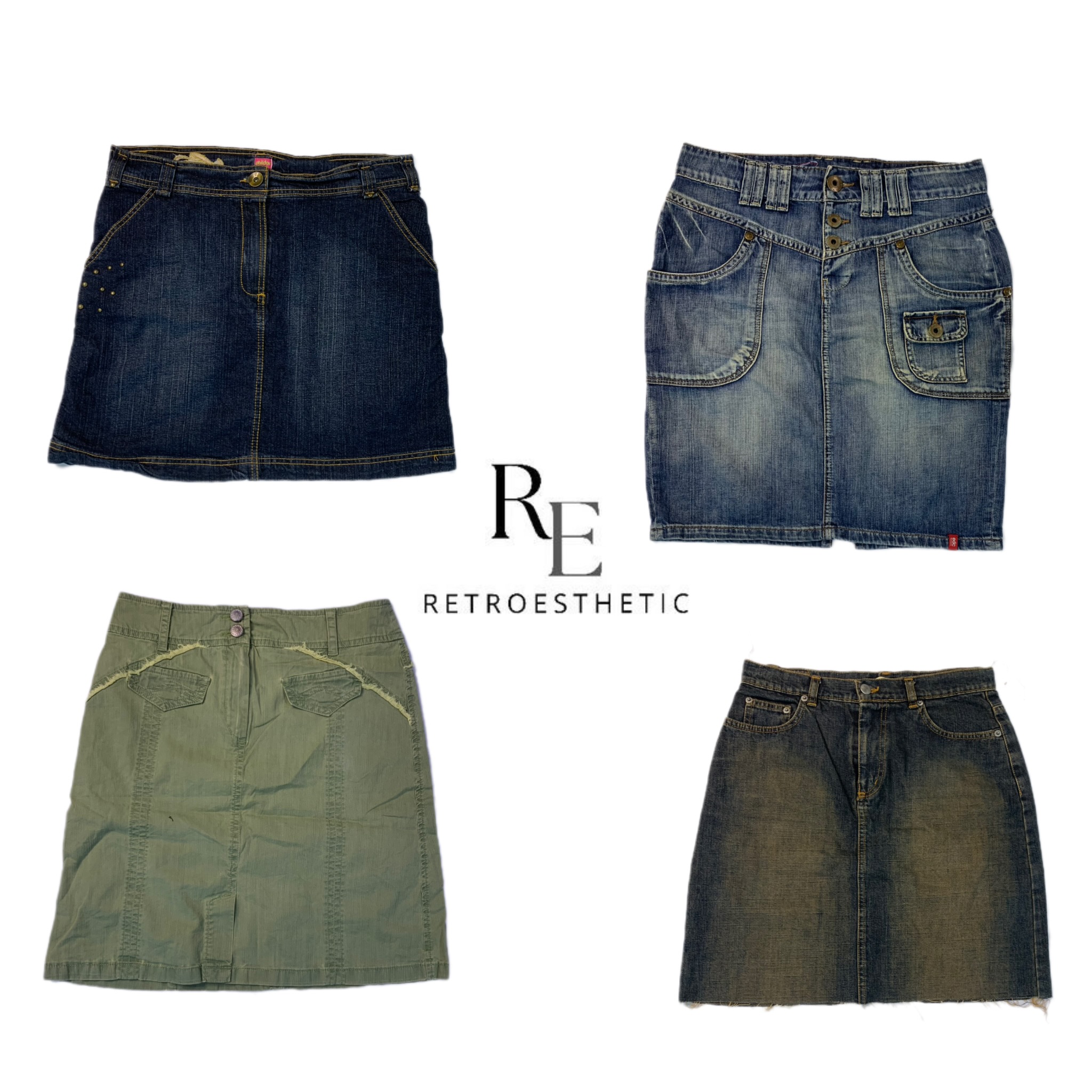 Y2k Denim-Midi-Röcke RE-2353