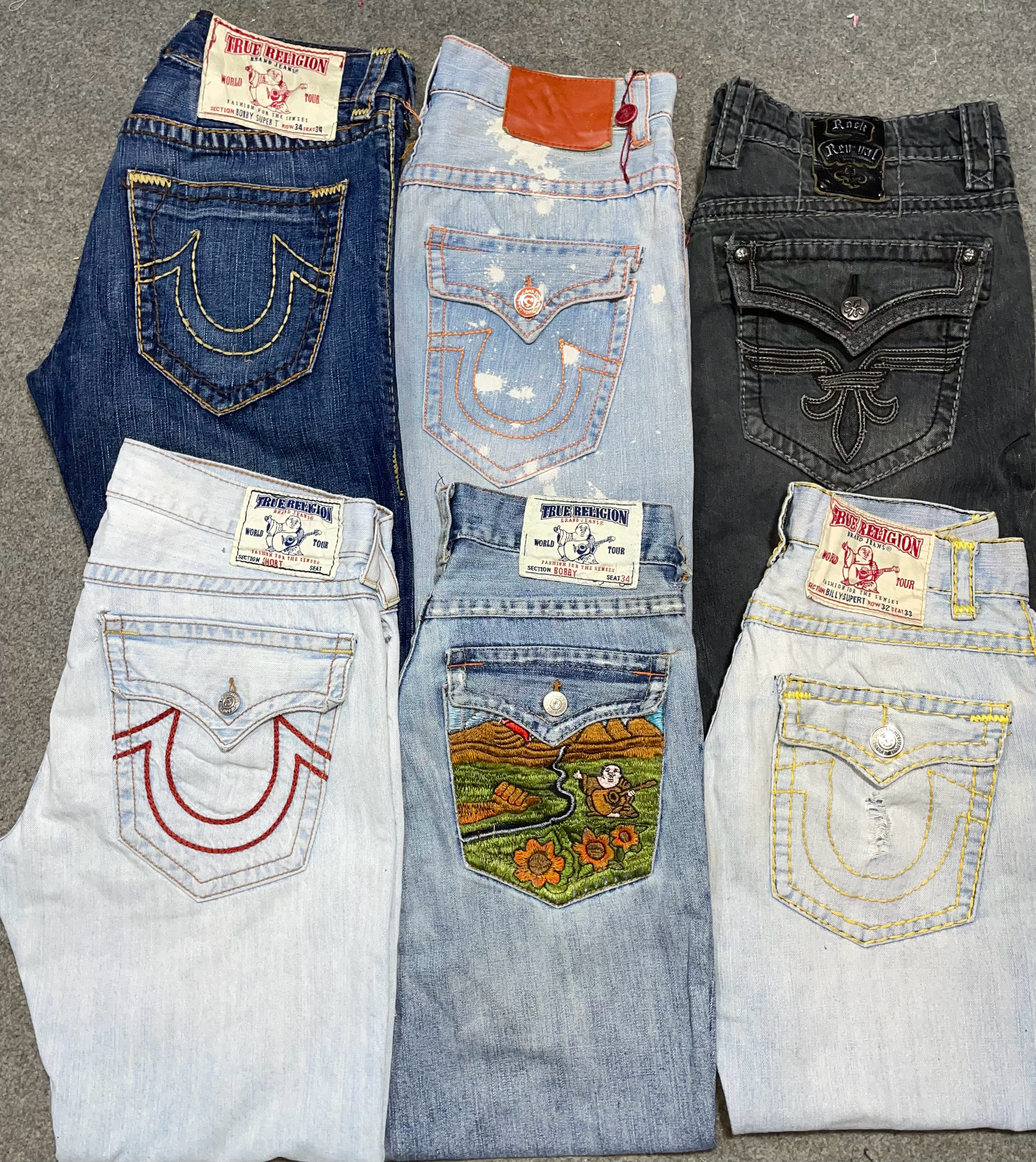 True Religion Rock Revival Shorts
