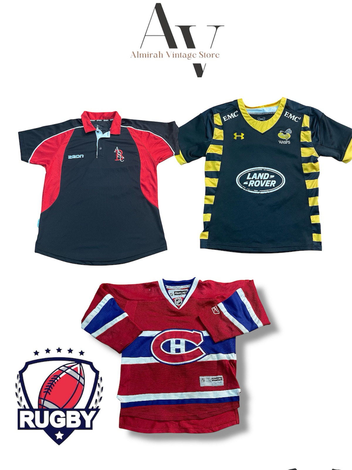 Liquadation stock rugby t shirts