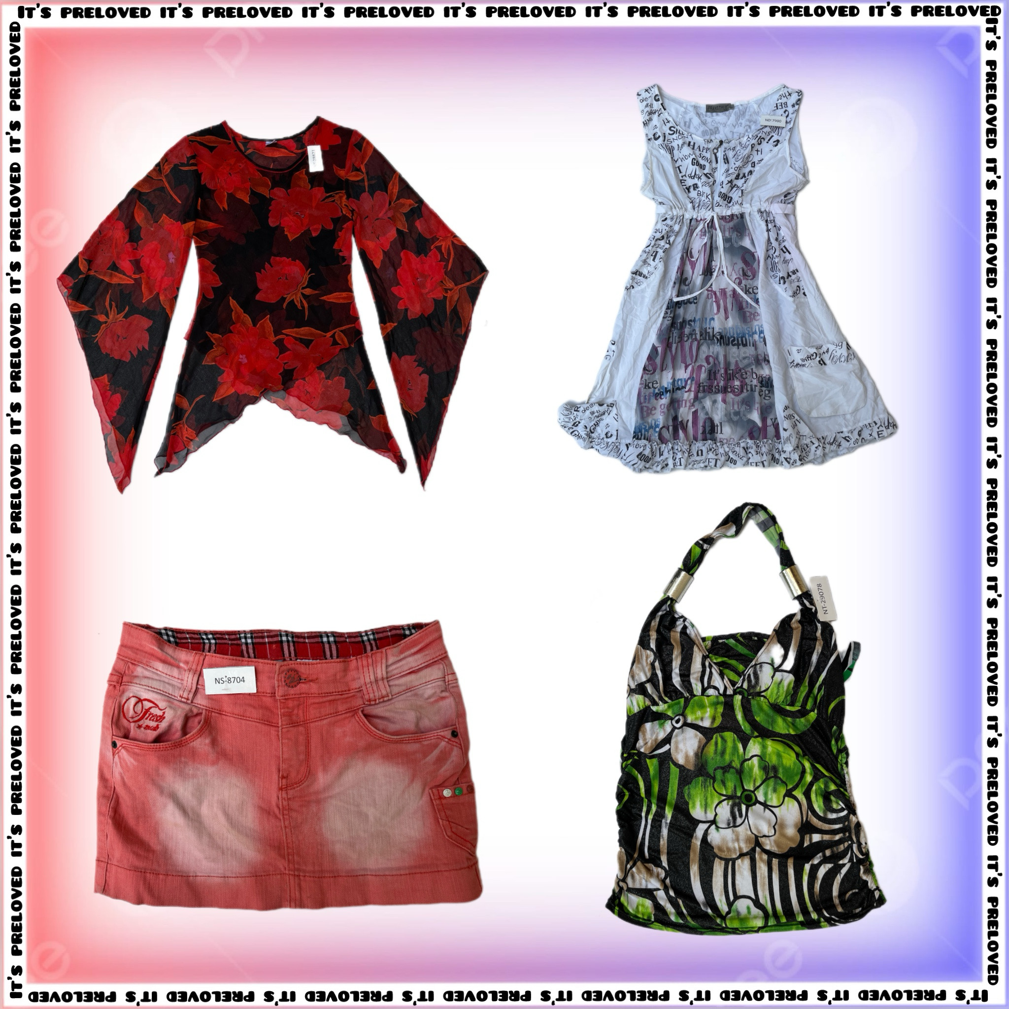 Thrifted Rainbow Closet - Oberteile, Röcke und Kleider (SS-1522)