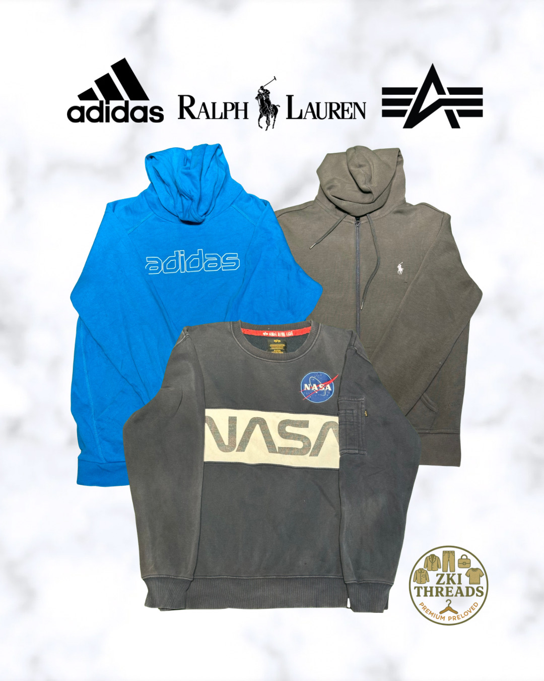 Ralph Lauren Alpha Industries Adidas Sweatshirts (E58)