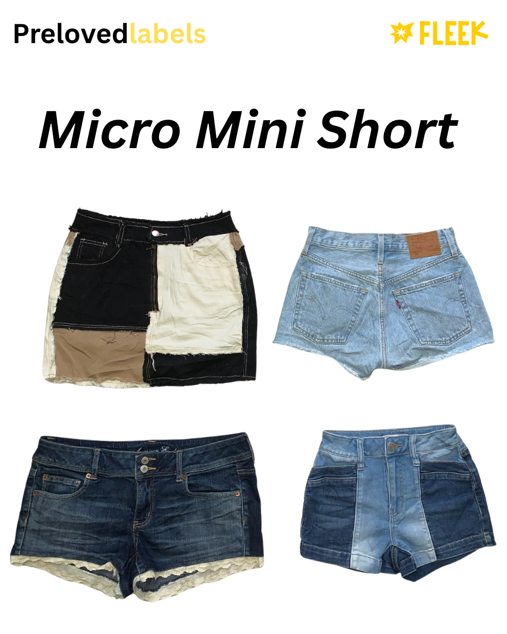 Micro mini short levi’s 501 mix Bundle – ( Wcv : 1051 )