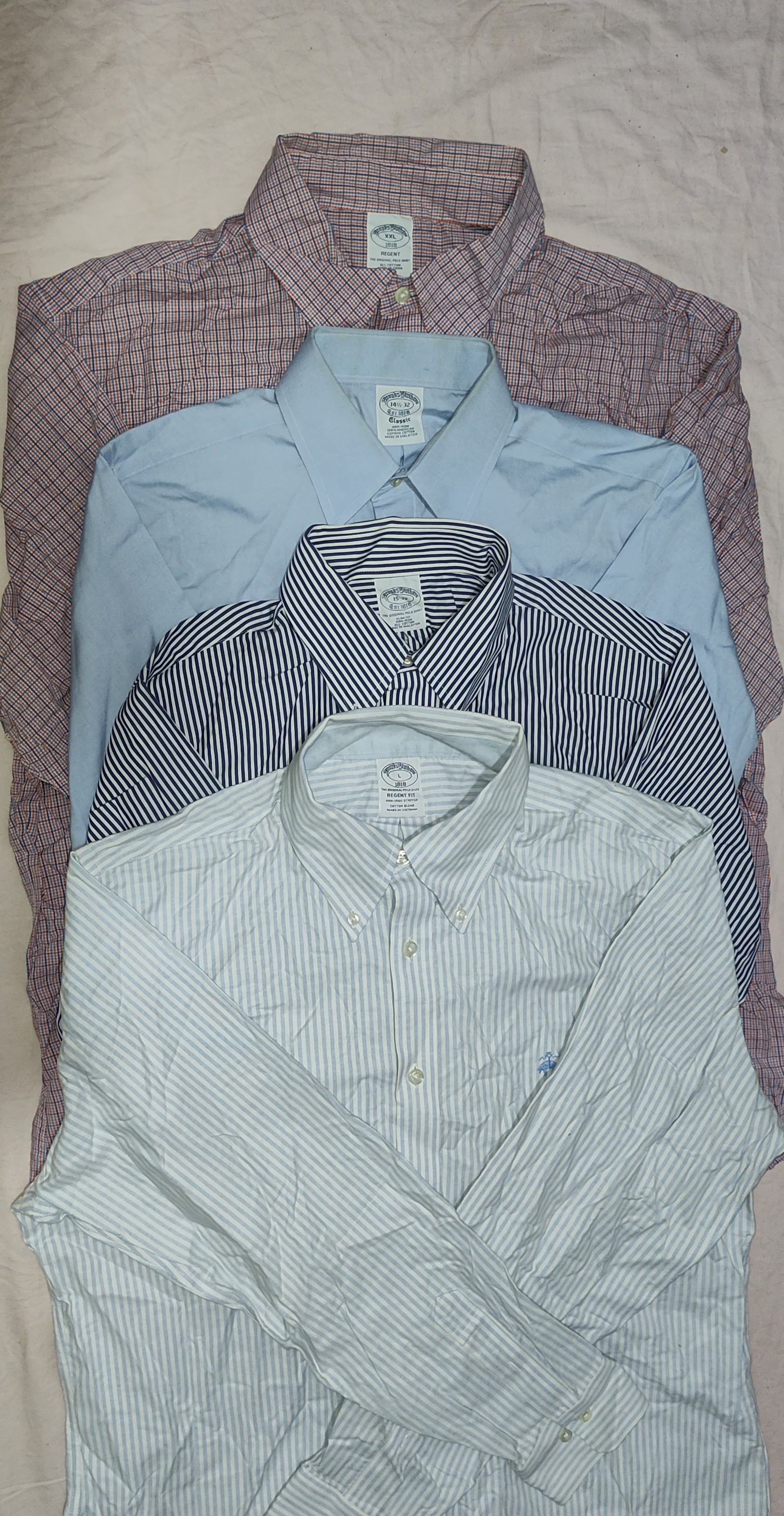 #04 camisetas de algodão Brooks Brothers