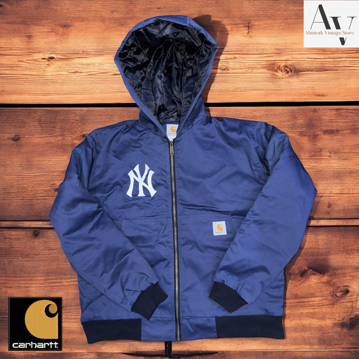 Carhartt rework style yankees blue jacket