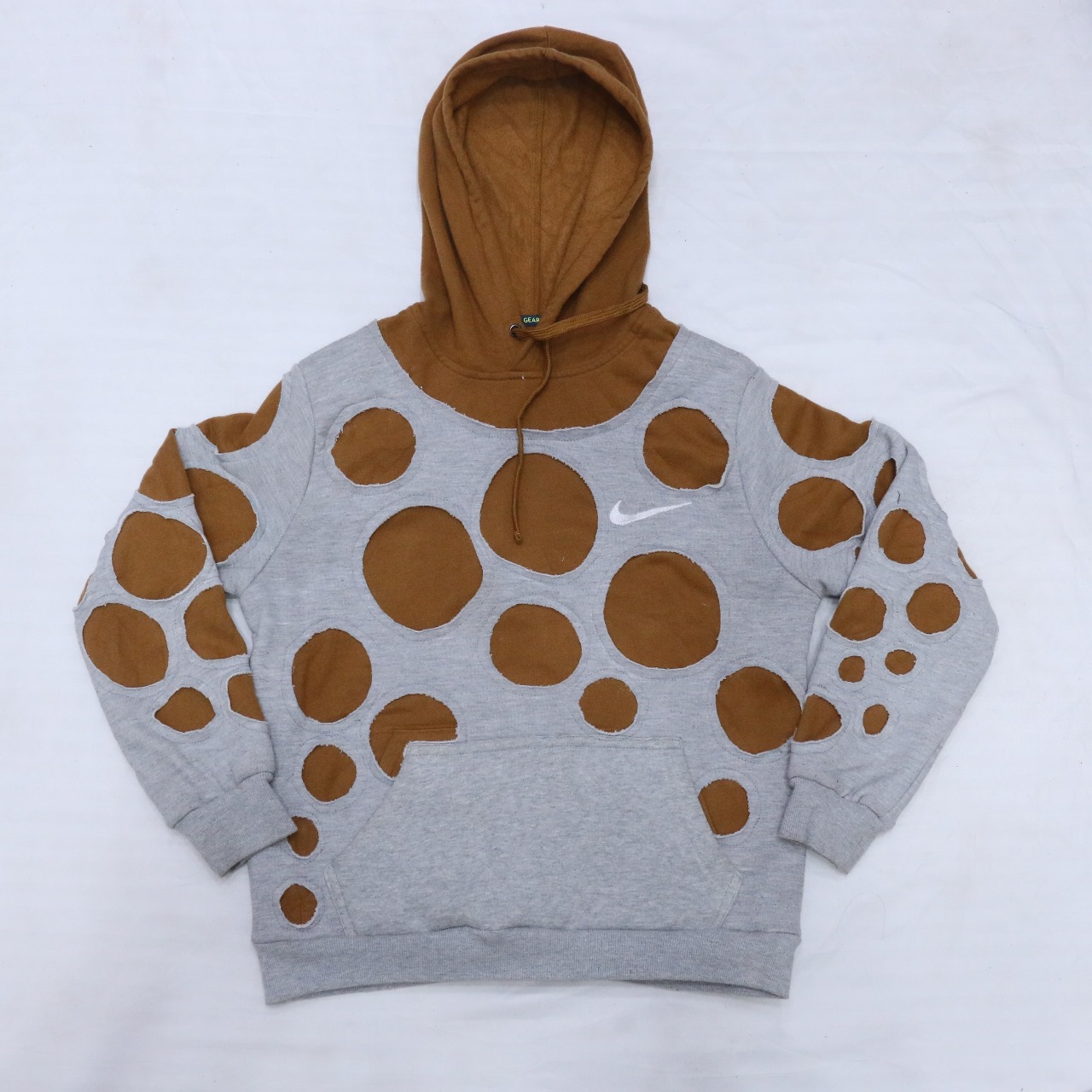 HOODIE MIX POLKA PATCH UPCYCLE CR688 DE MARQUE