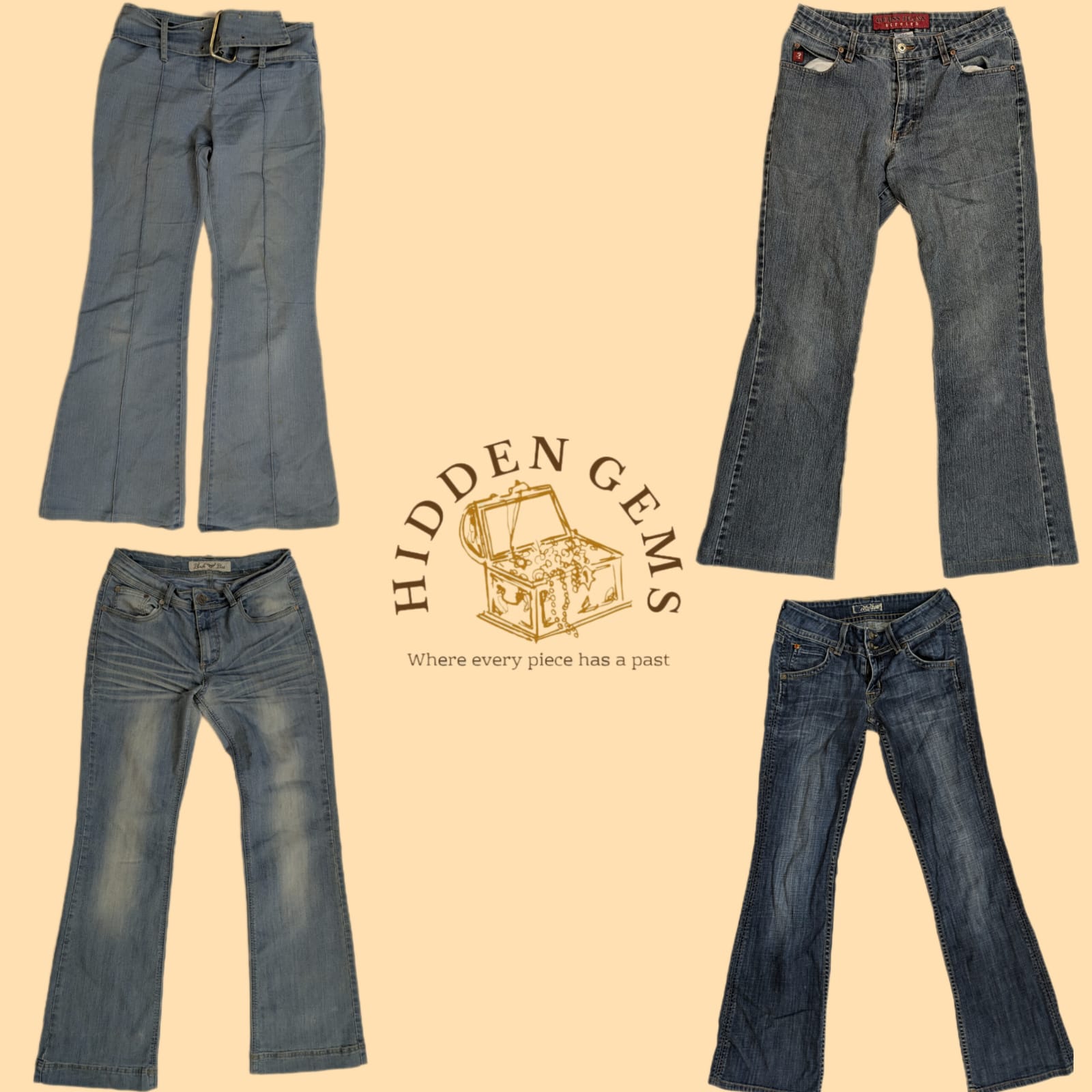 Y2k Bootcut jeans (HG-056)