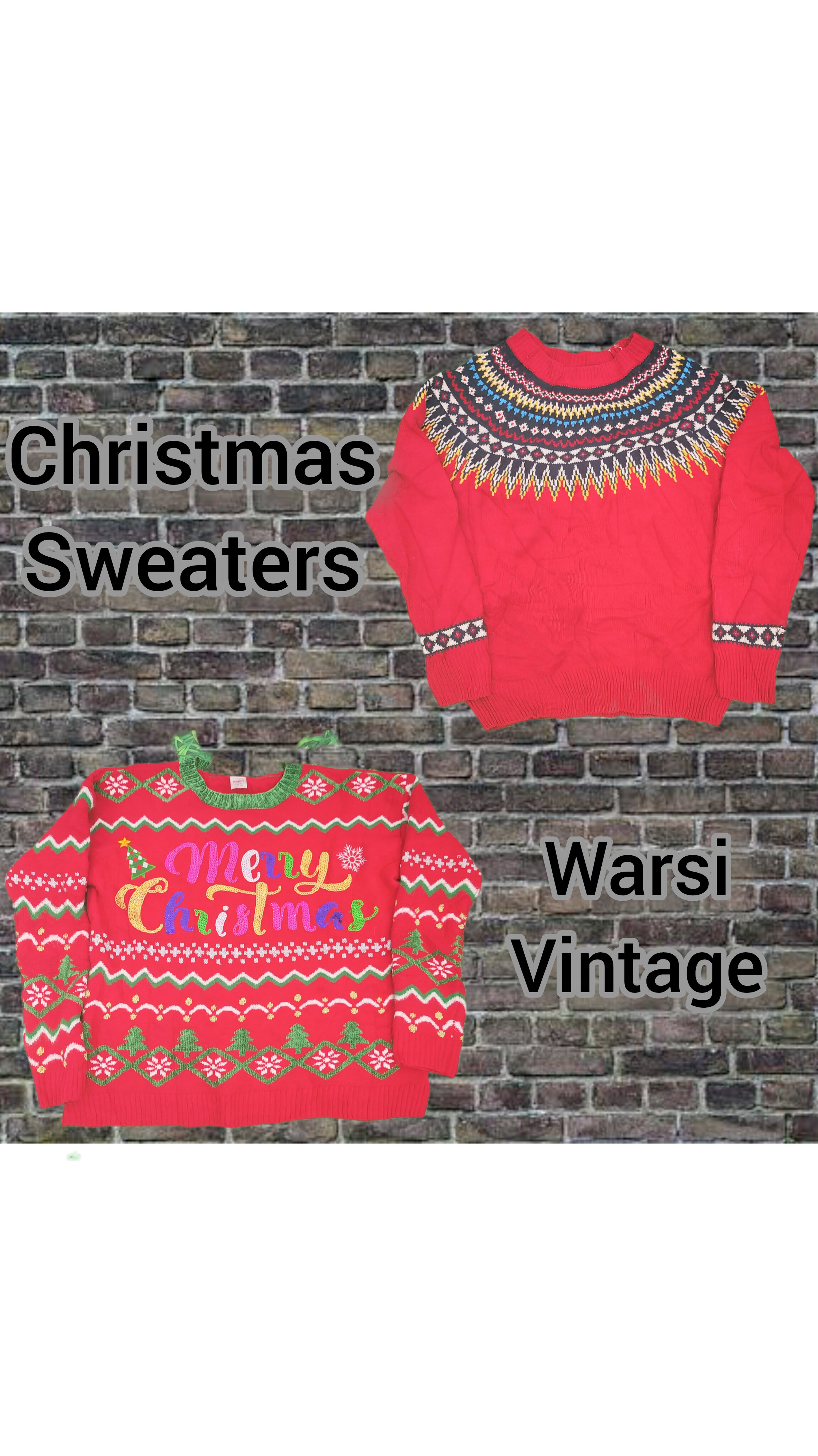 フェスティブヴィンテージクリスマスセーター | コージーニットミックス
