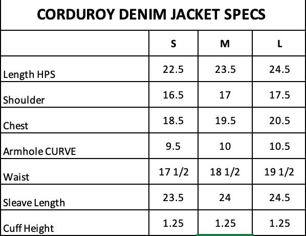 CORDUROY DENIM JACKET