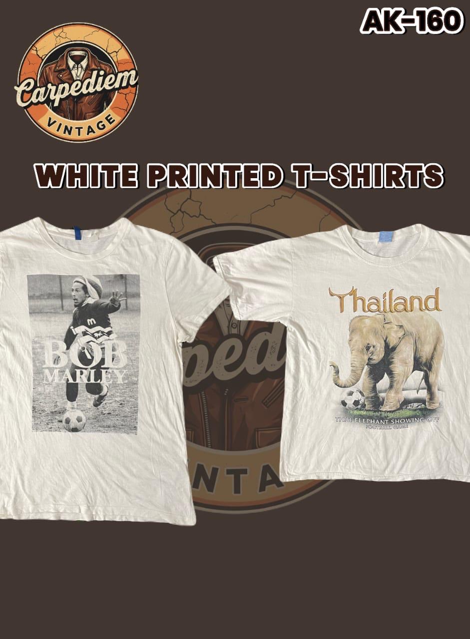 White Printed T-shirt Ak-160