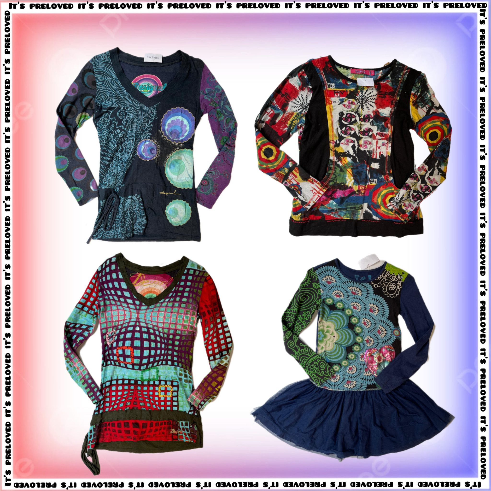 Top Y2K de style urbain artistique FT Desigual (SS-1505)