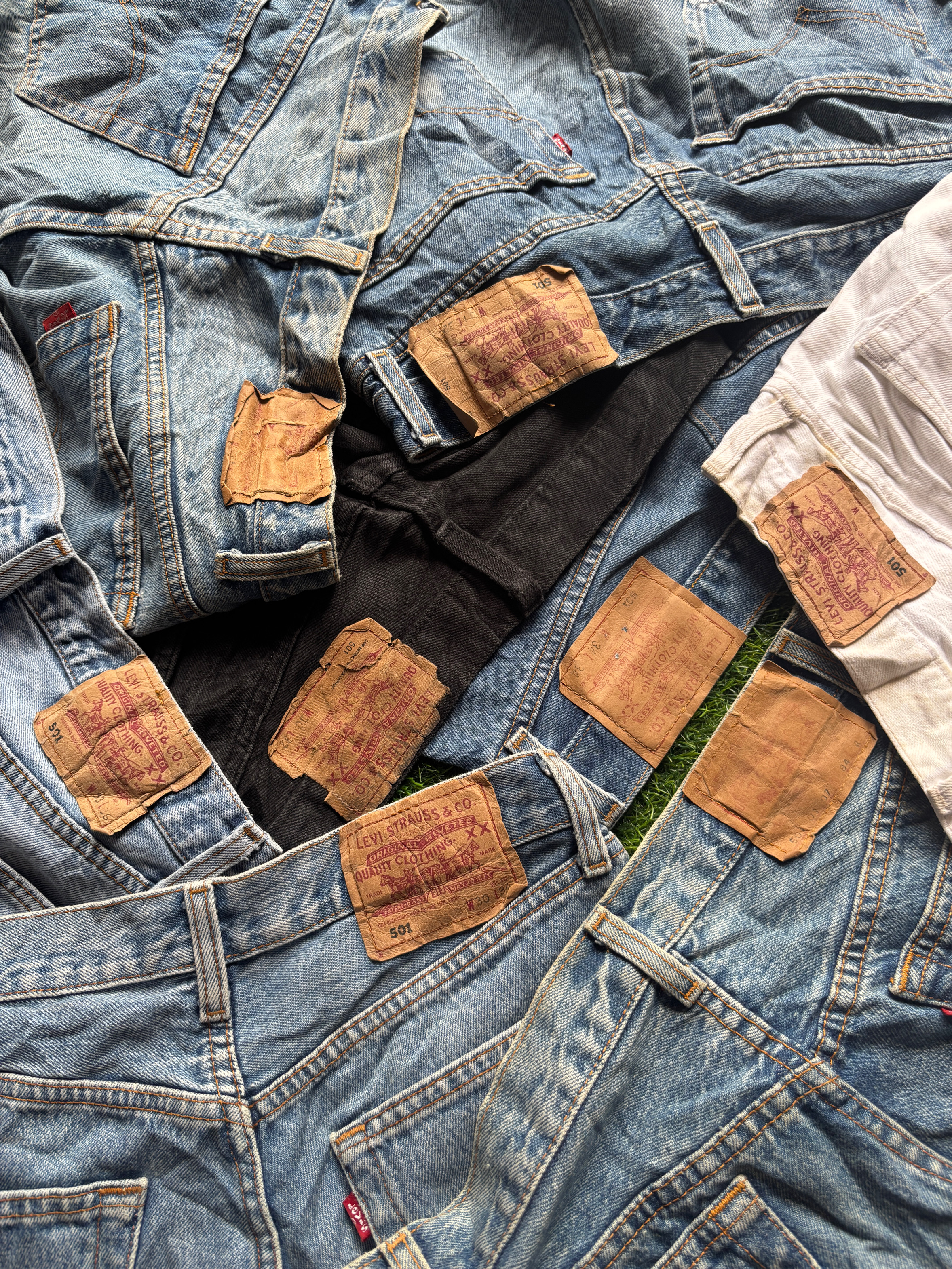 Levi's Jeans 501 made in usa Papierschild