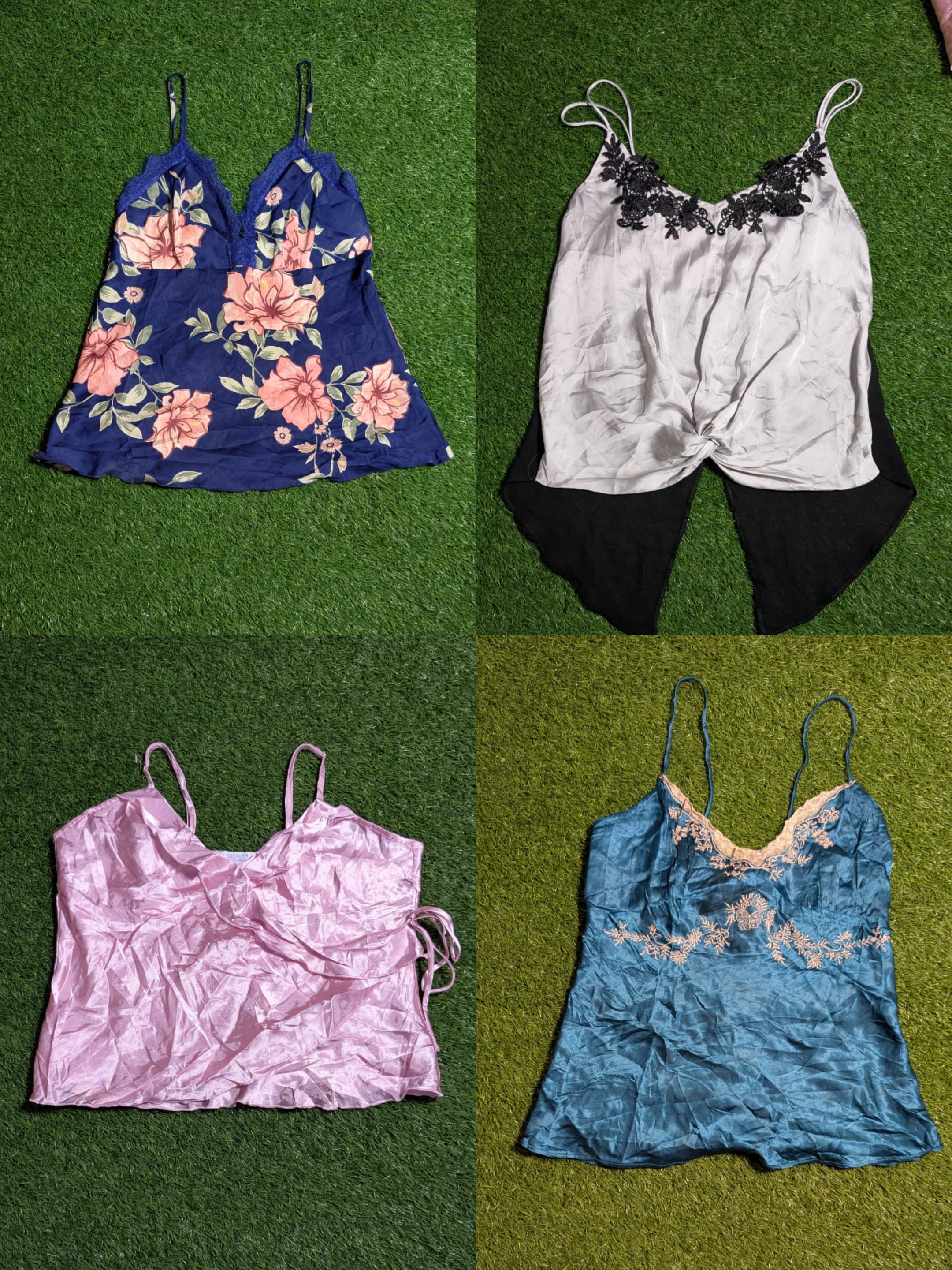 MAV#13 Y2k camisole de seda satinada