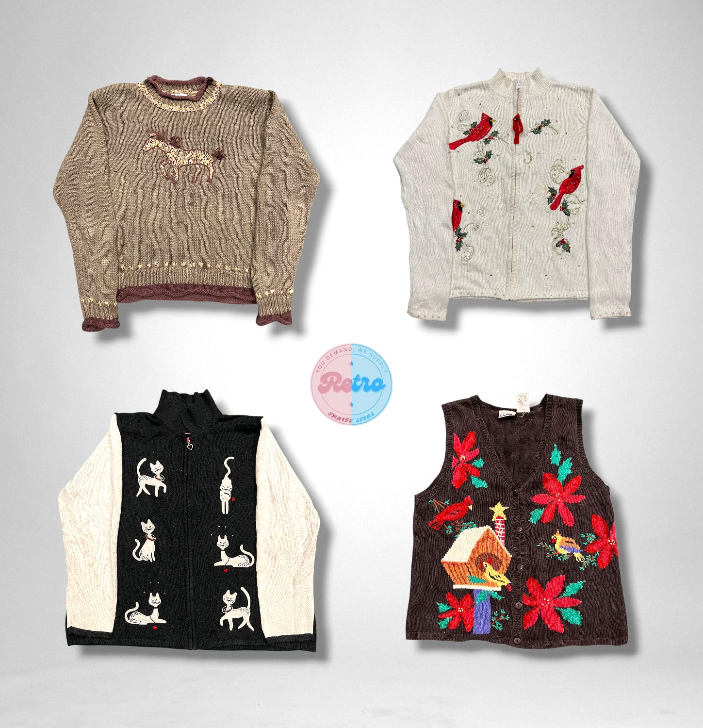 居心地の良い休日と自然をテーマにしたニットウェア (E)