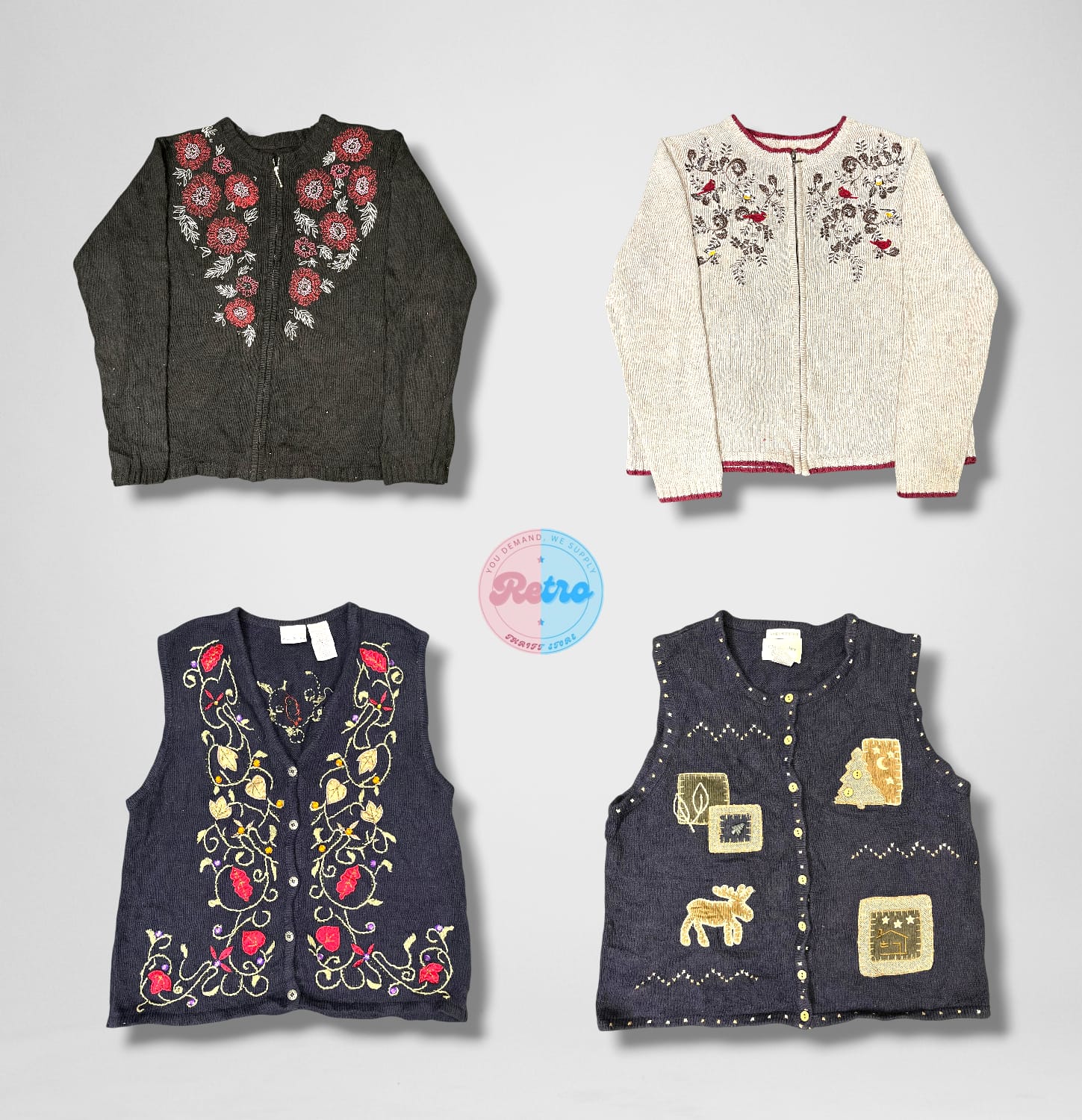 「ヴィンテージ90年代＆Y2Kニットウェアバンドル（E）」